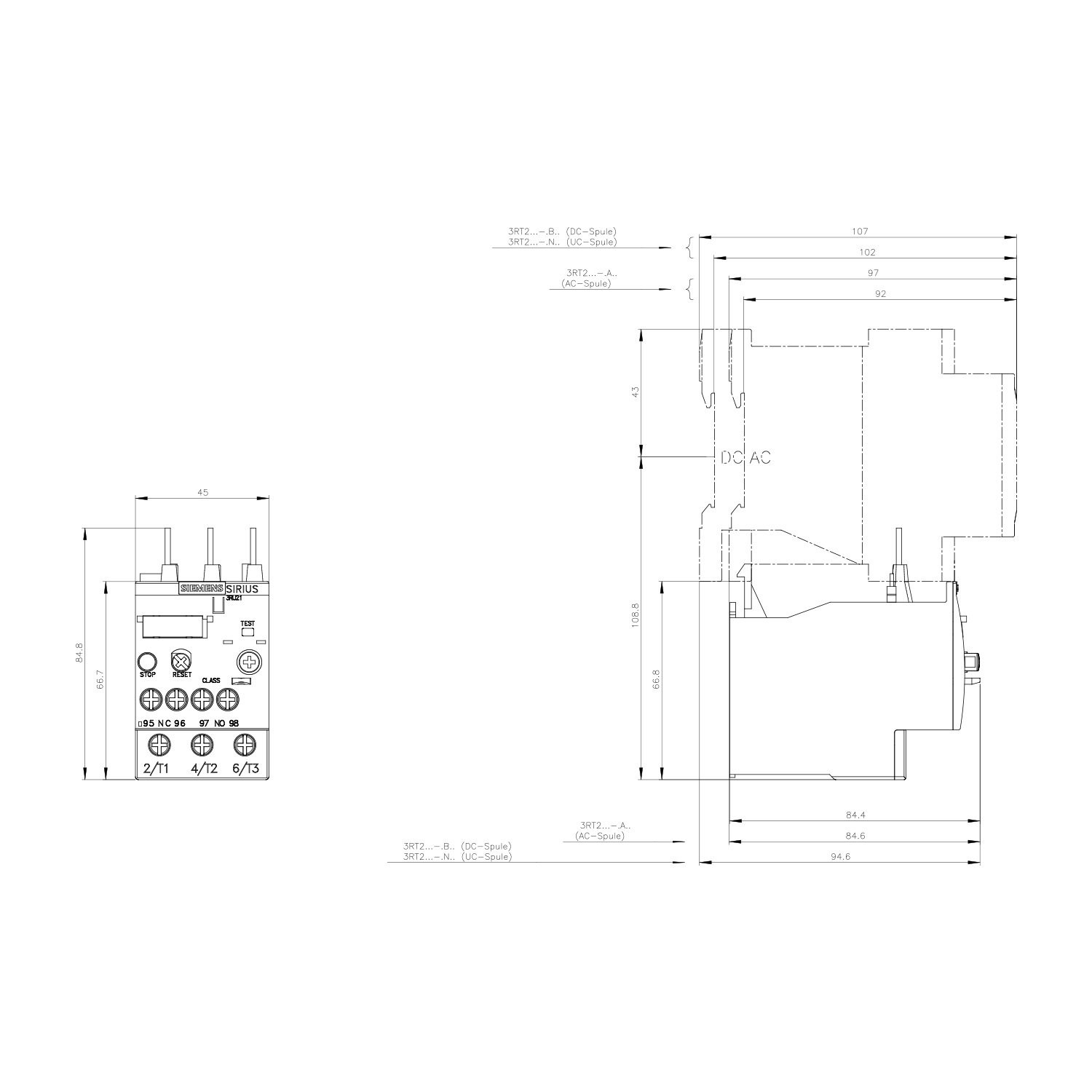 Sirius Termik Röle - 14-20A - Siemens 3RU2126-4BB0