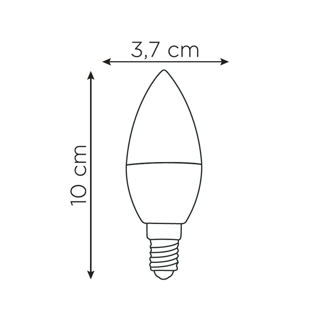 Buji LED Ampul E14 7W 6500K Soğuk Beyaz ZMR