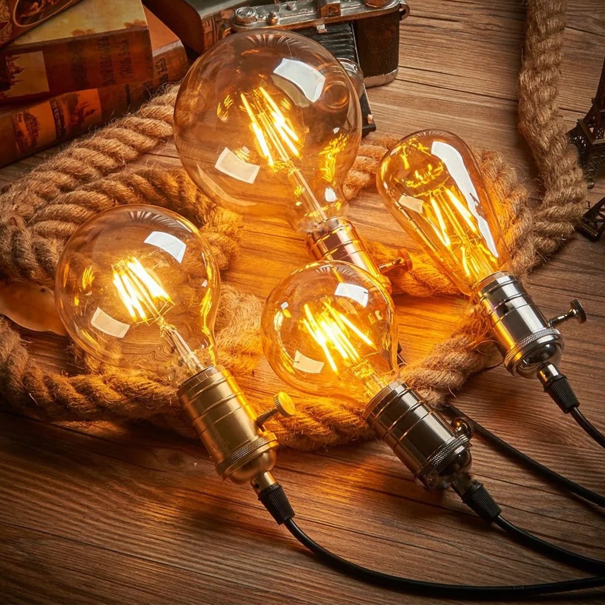 LED Rustik Ampul A60 4W Amber Noas YL92-4010