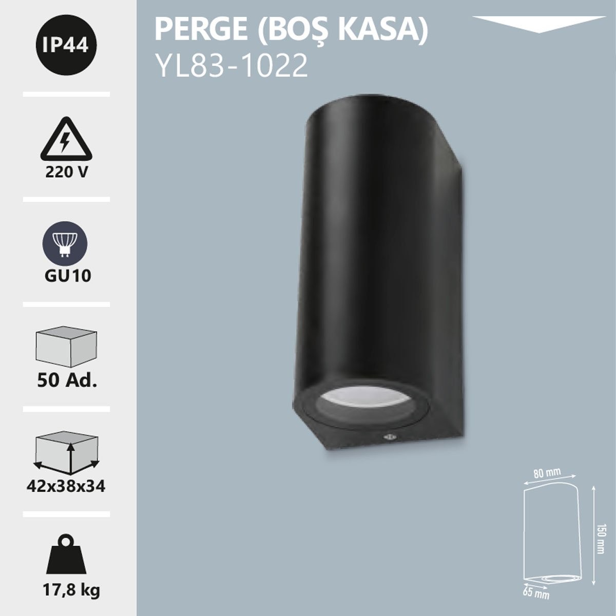 Çift Taraflı Duvar Aplik Noas Perge YL83-1022