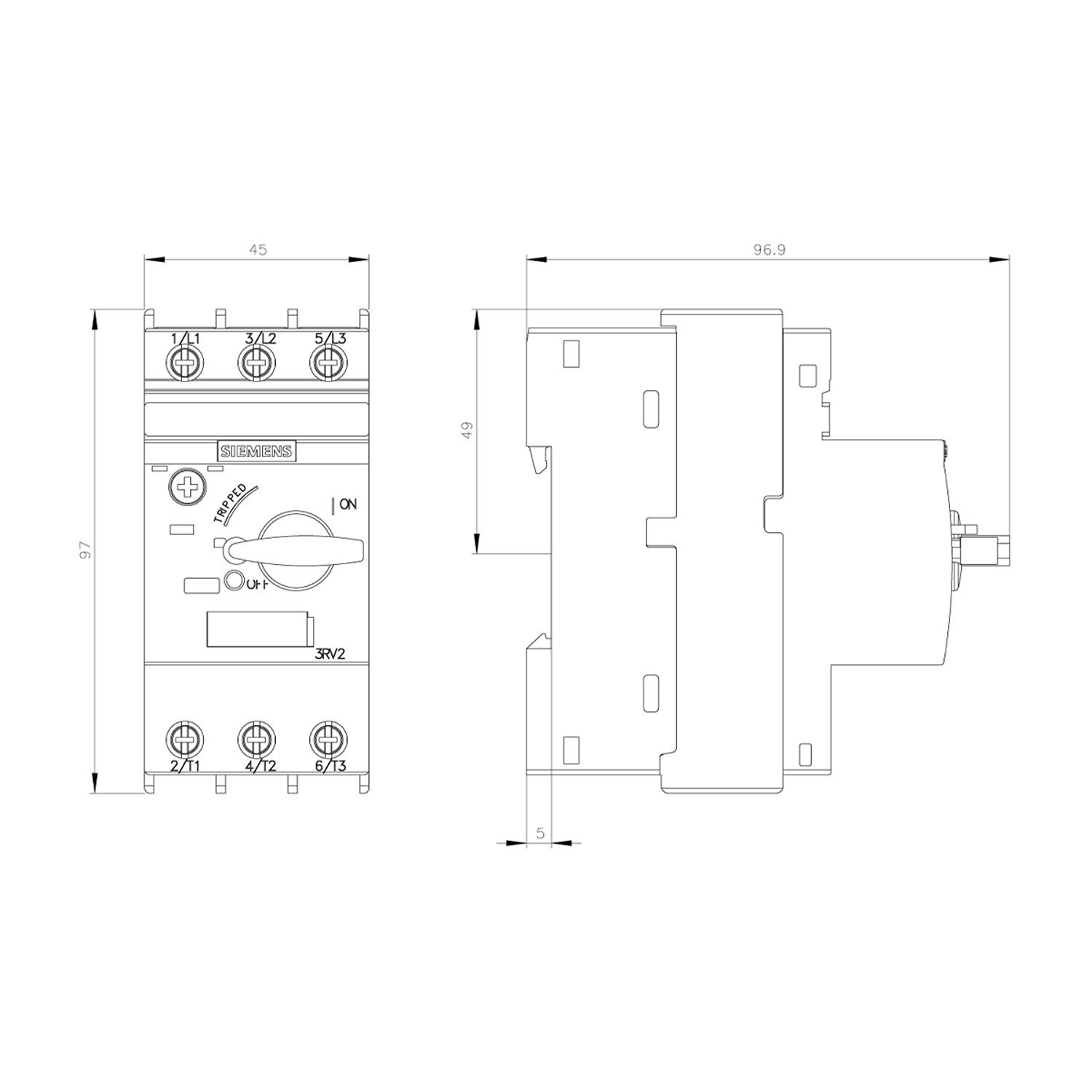 Motor Koruma Şalteri - 18-25A - Siemens 3RV2021-4DA10