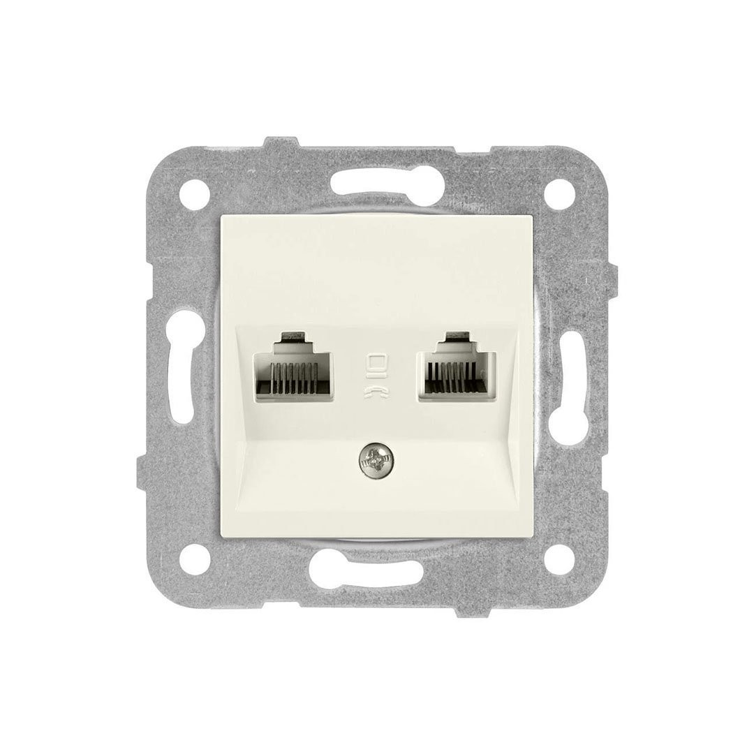 Viko Karre/Meridian Krem Data-Nümeris Telefon Prizi (RJ45 Cat6 - RJ11) - 90967281