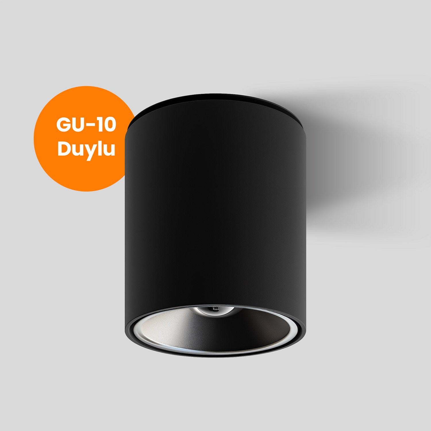 Silindir Dekoratif Armatür Siyah-Platin Maxled MX-3504 (140mm)