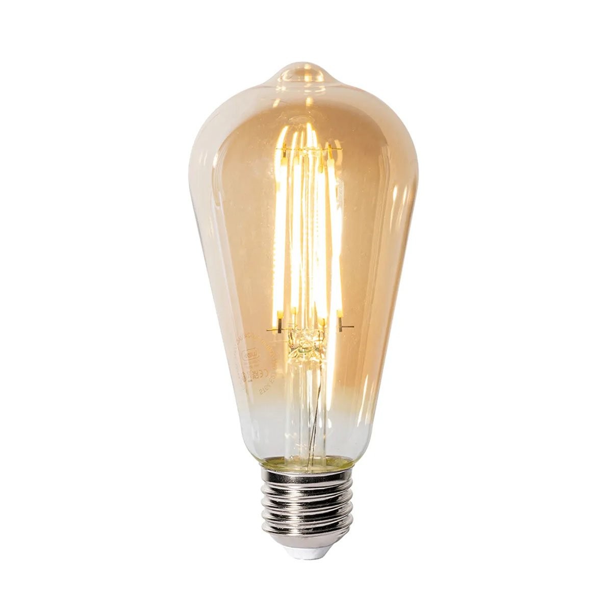 LED Rustik Armut Ampul E27 6W 2200K Amber Fuji FLOR E6W