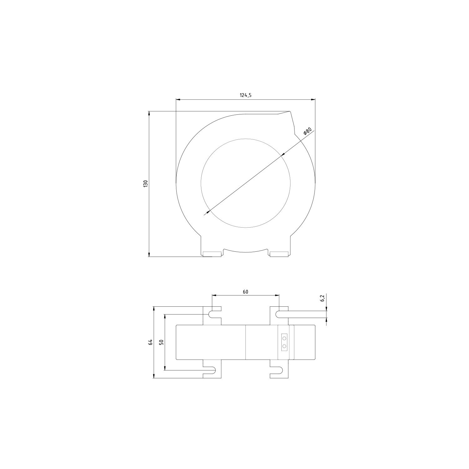Toroid Akım Trafosu 80mm Çap - Siemens 3UL2304-1A