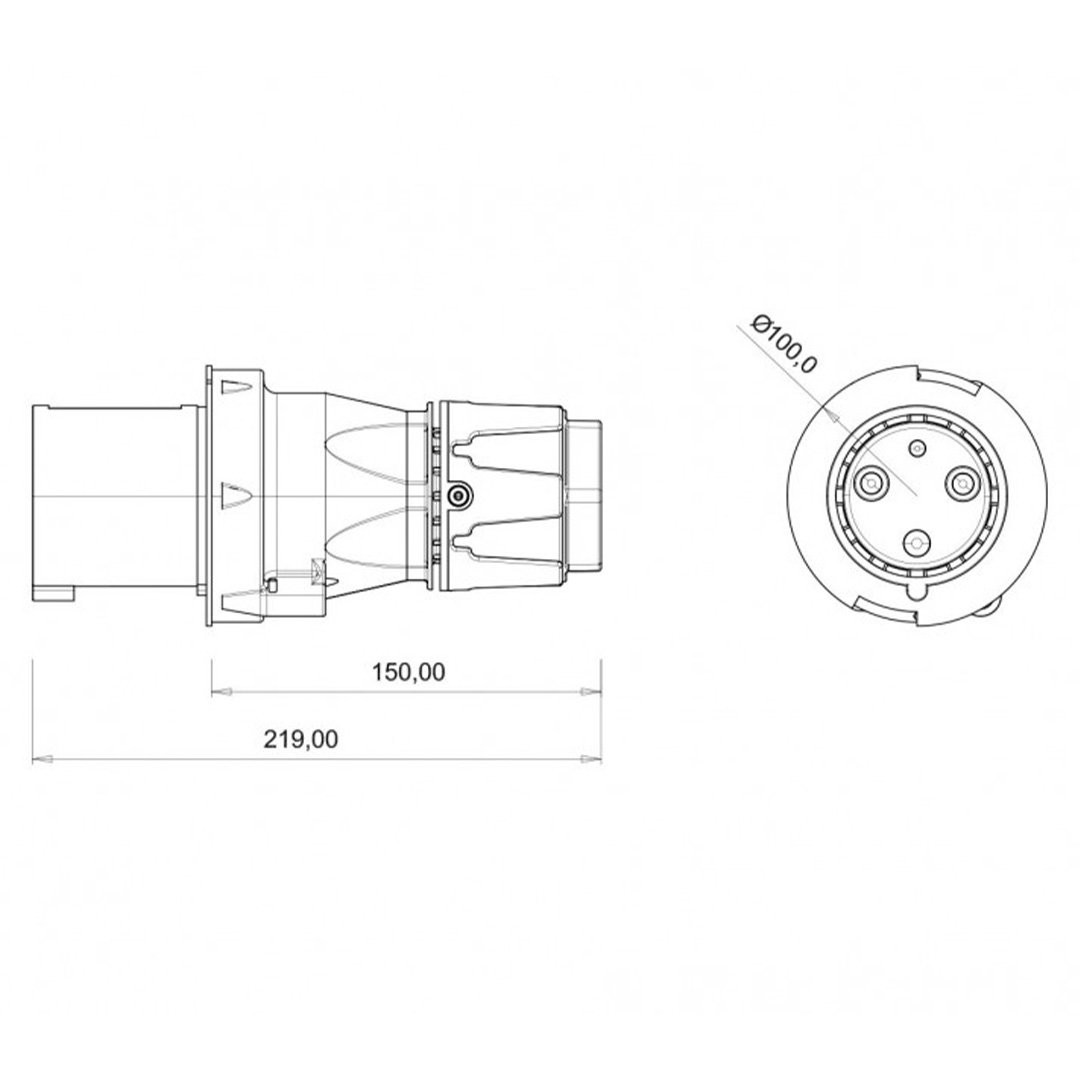 Düz Fiş 3x63A 110V - Bemis BC1-4303-2011