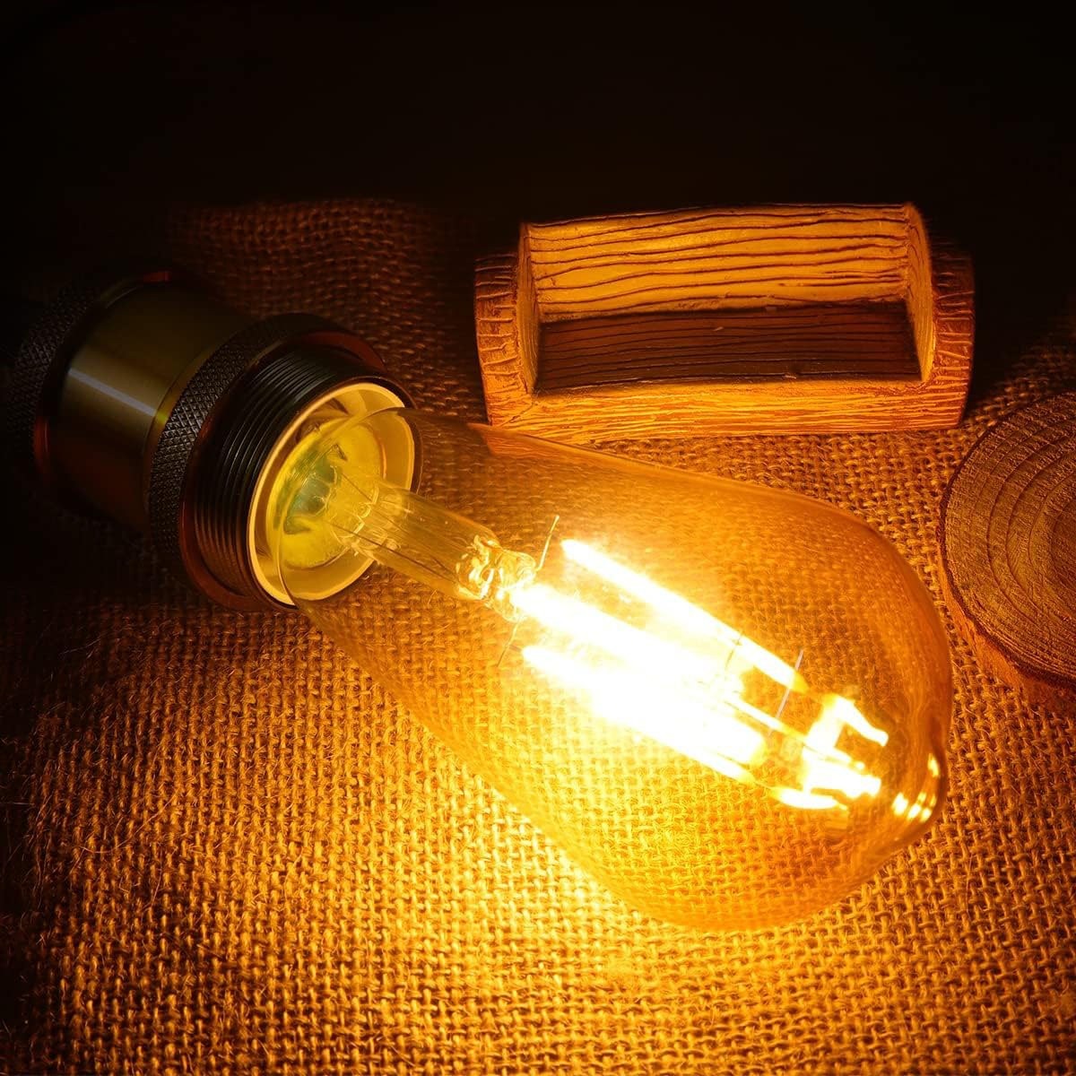 LED Rustik Armut Ampul E27 6W 2200K Amber Fuji FLOR E6W