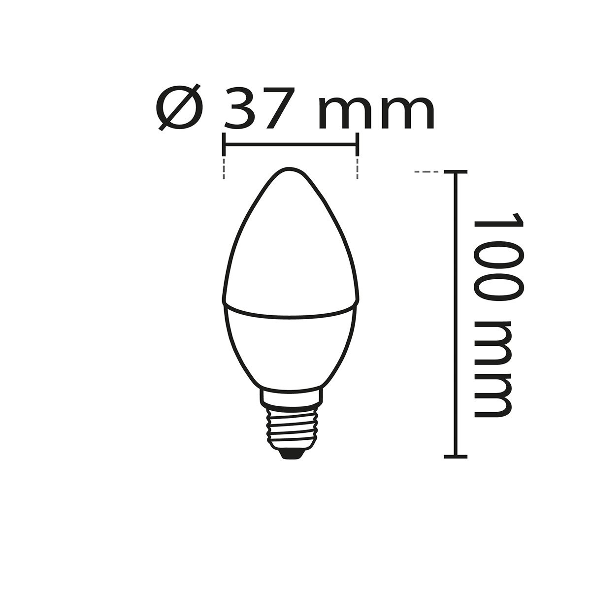 LED Buji Ampul E14 7W 6500K Soğuk Beyaz - Noas YL96-0702-B