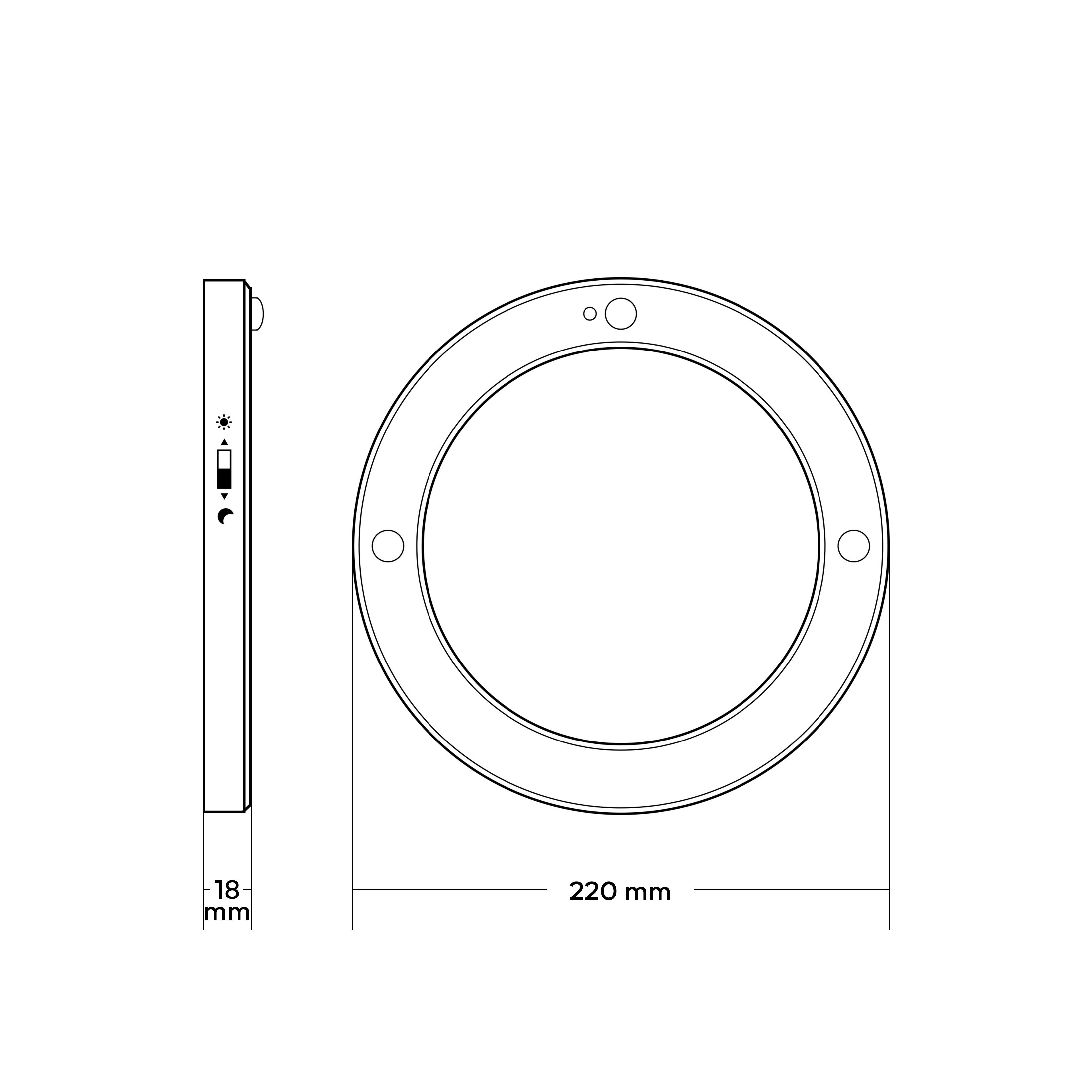 Sensörlü LED Tavan Armatür - 20W 6400K Beyaz - Cata CT-9247