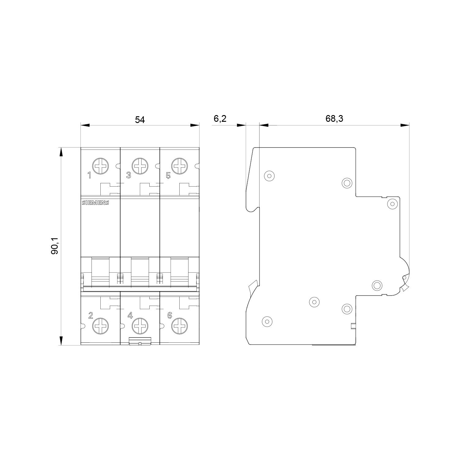 Otomatik Sigorta C Tipi - 32A 3 Fazlı 10 kA - Siemens 5SL4332-7