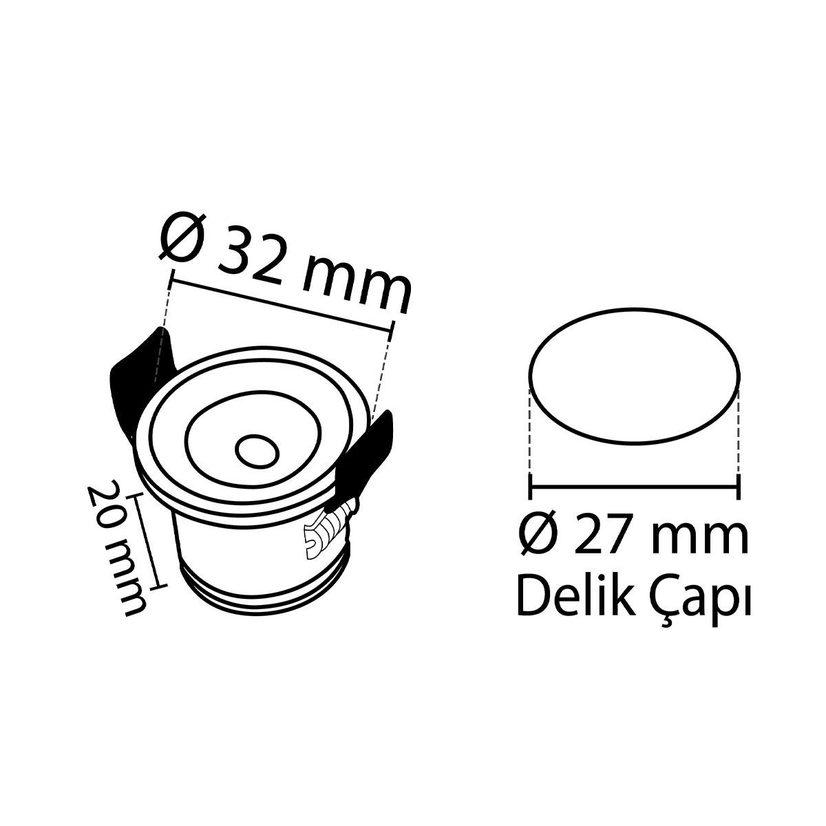 LED Yıldız Spot Krom Kasa - 2W 6500K - Noas YL94-0151