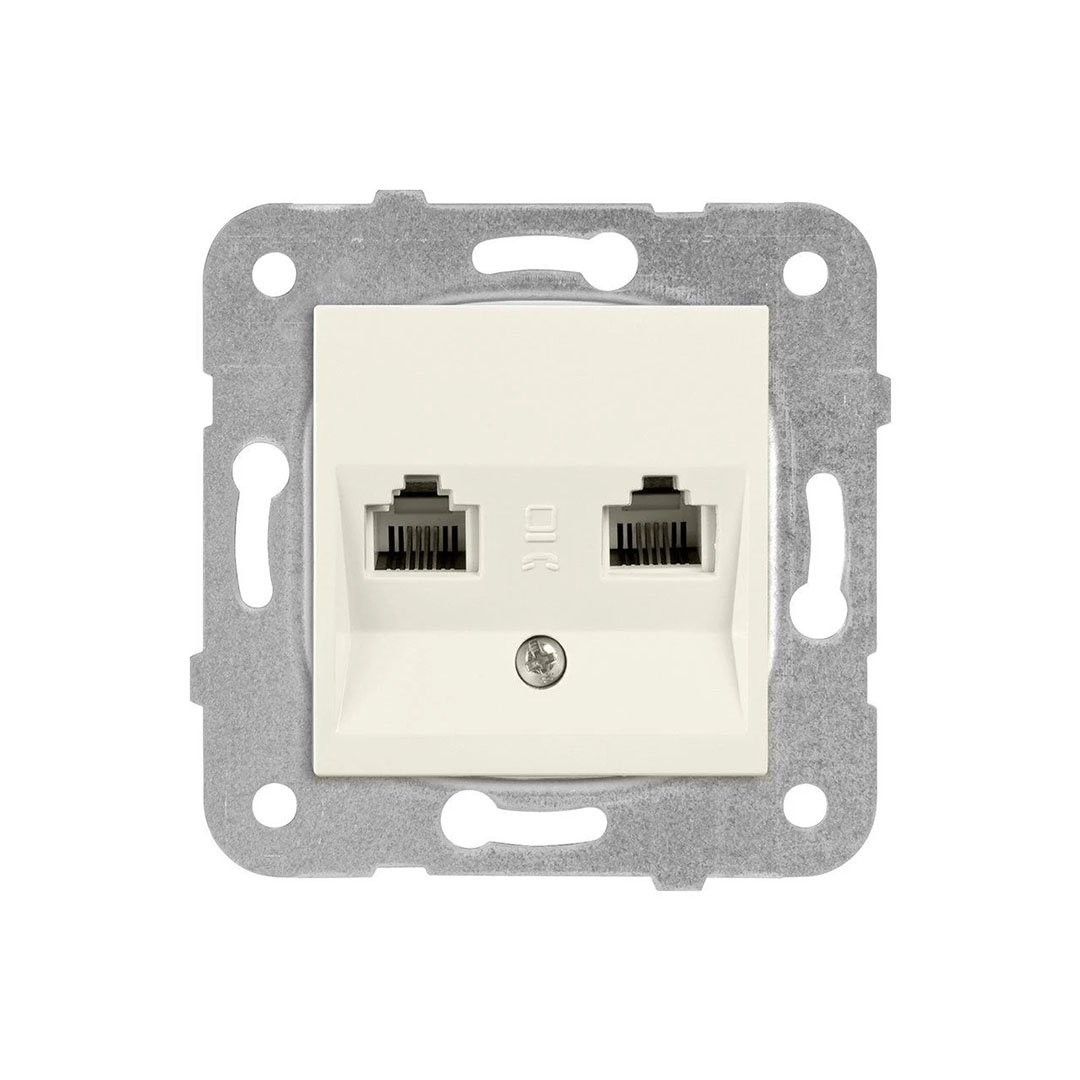 Viko Karre/Meridian Krem İkili Nümeris Telefon Prizi (2 x RJ11) - 90967233