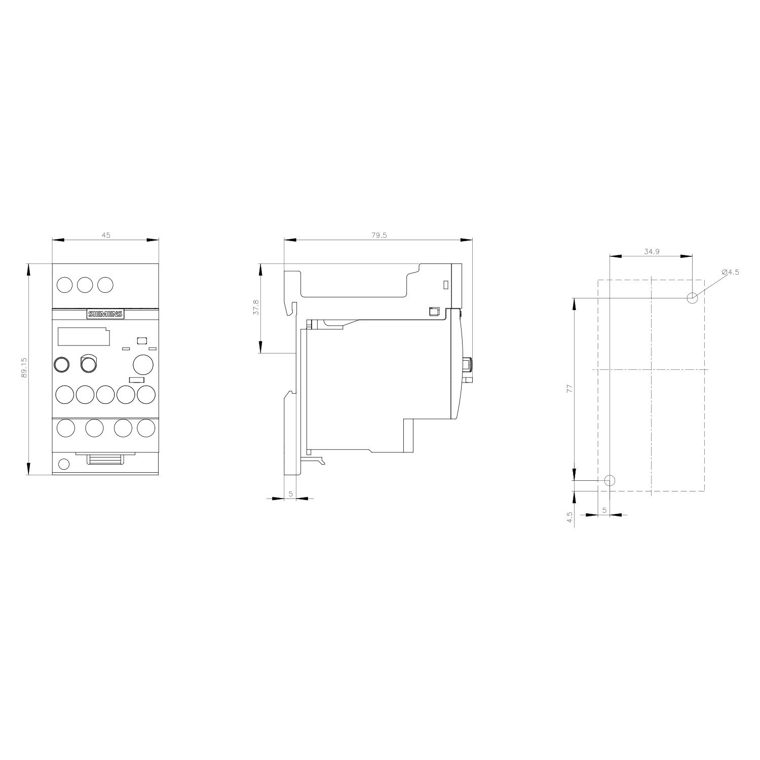 Sirius Termik Röle - 4,5-6,3A - Siemens 3RU2116-1GB1