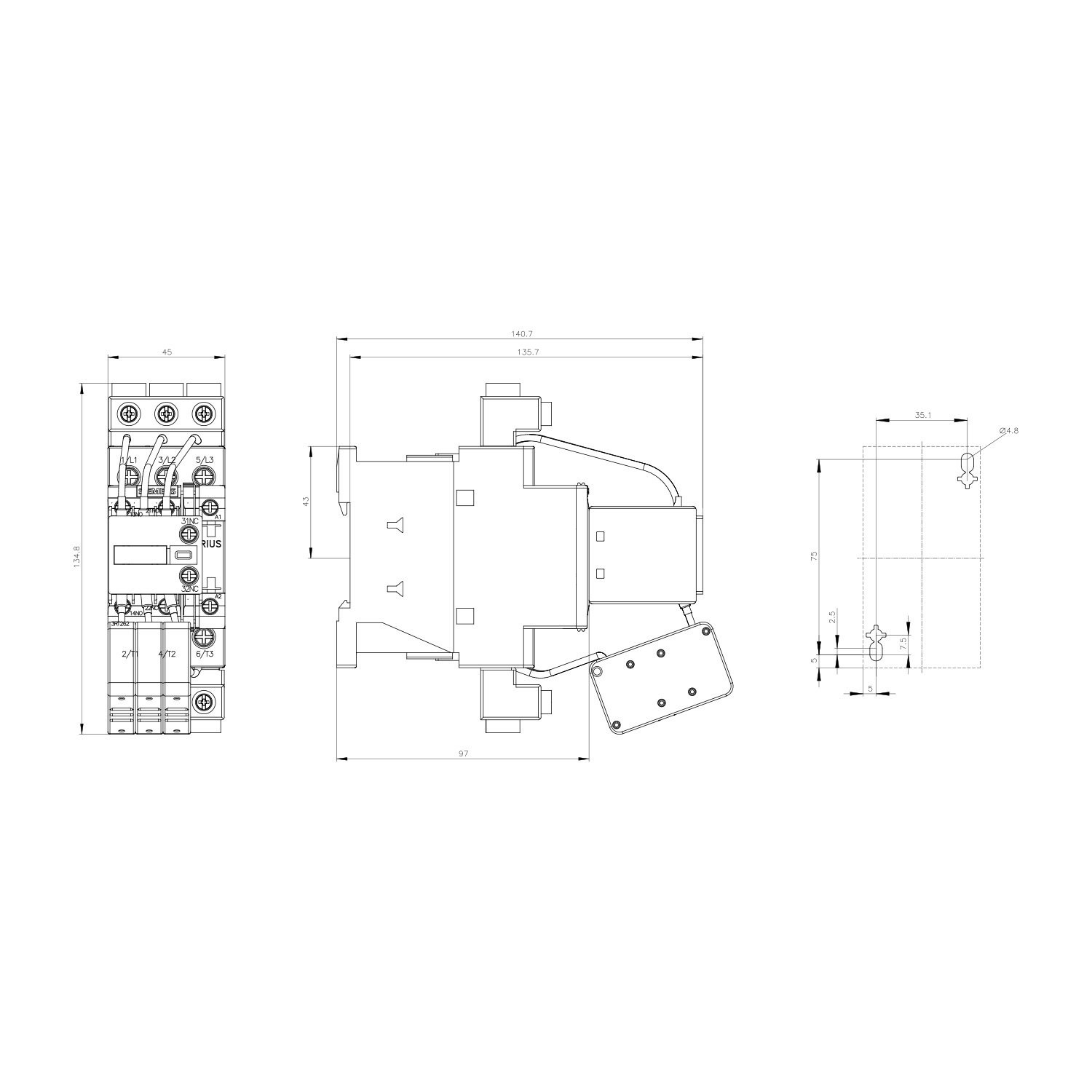 Kondansatör Kontaktör - 11-33kVAR - Siemens 3RT2628-1AP05