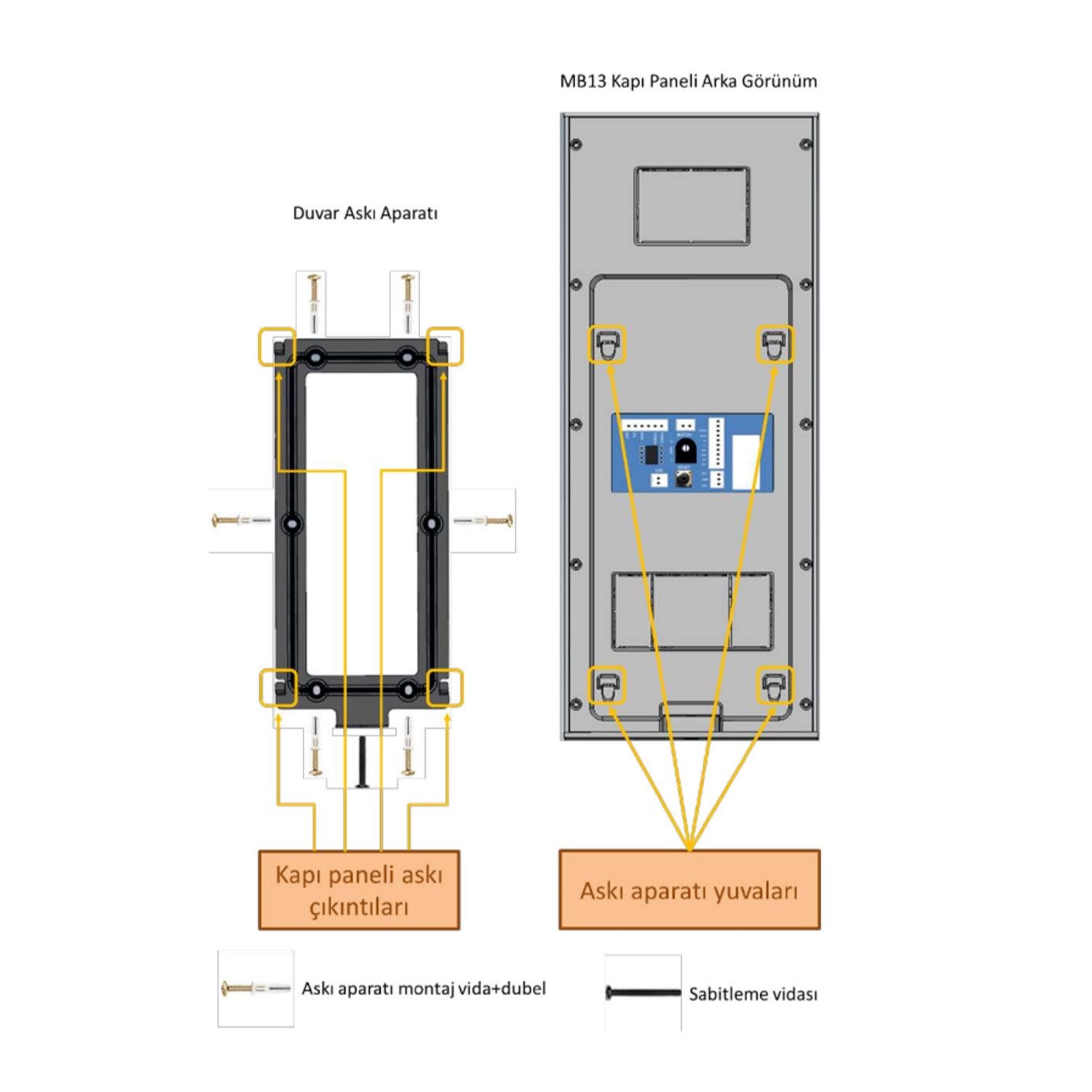 Multitek MB-13 Tuş Takımlı Dış Kapı Ünitesi