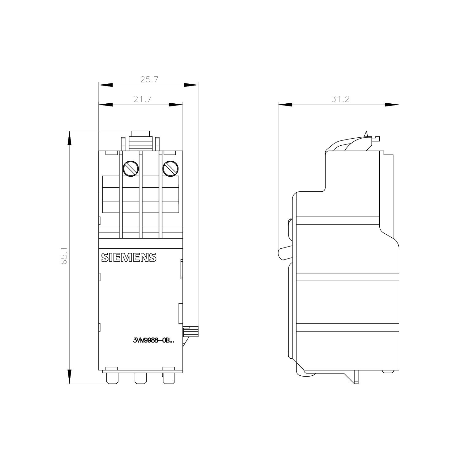 Açtırma Bobini - 50/60Hz 220-250V DC - Siemens 3VM9908-0BL33