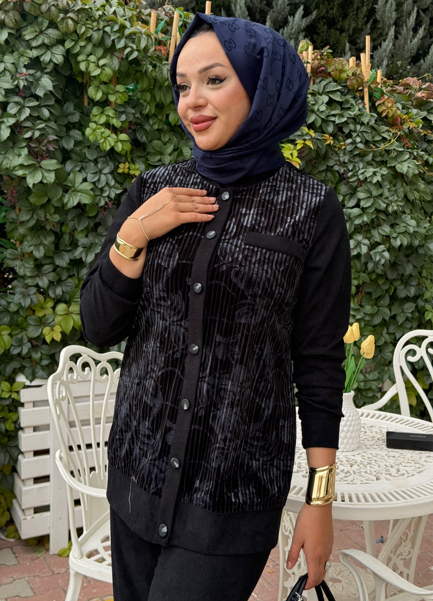 DERİN KADİFE JAKARLI TAKIM