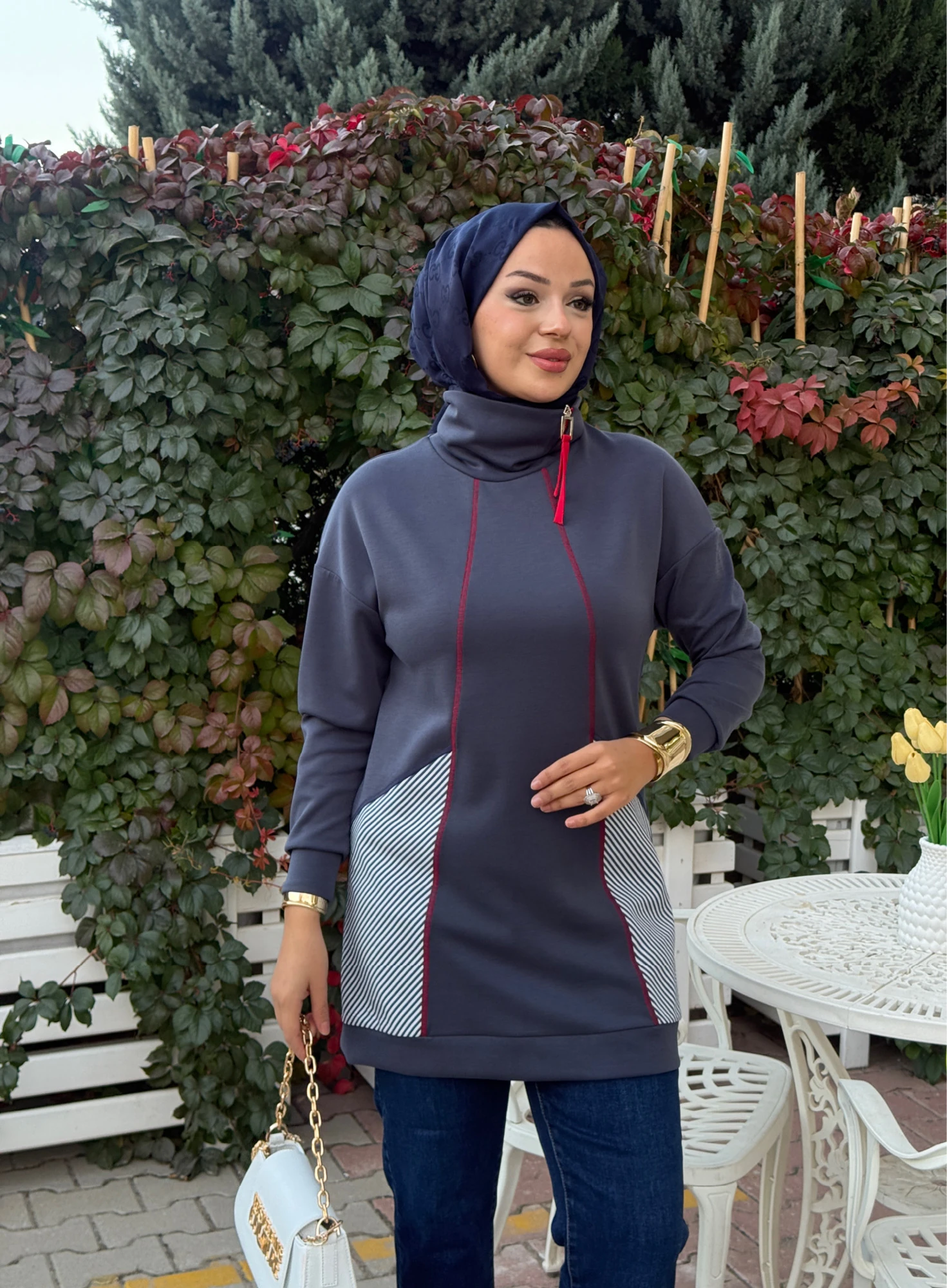 ÇİZGİ DETAYLI TUNİK