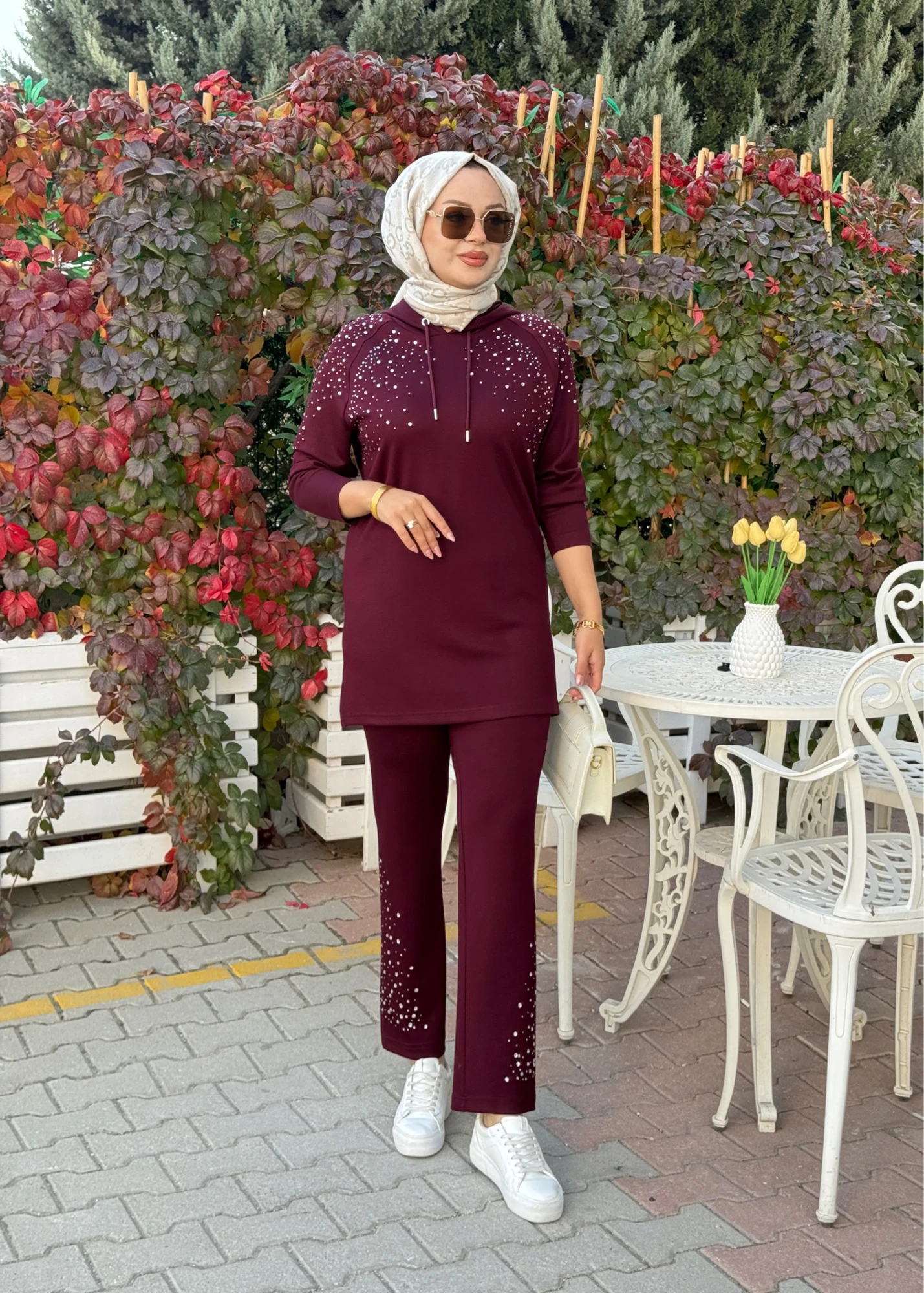 İPEK BAMBU KAPŞONLU TAKIM 