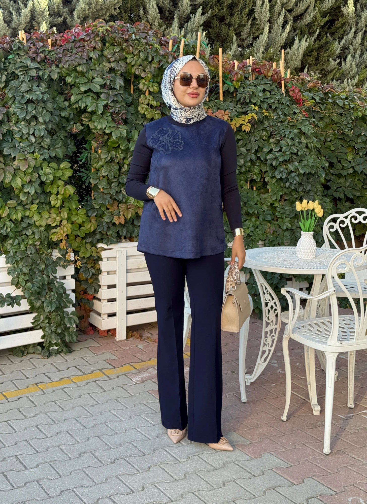 ÖNÜ SÜET DETAYLI TUNİK