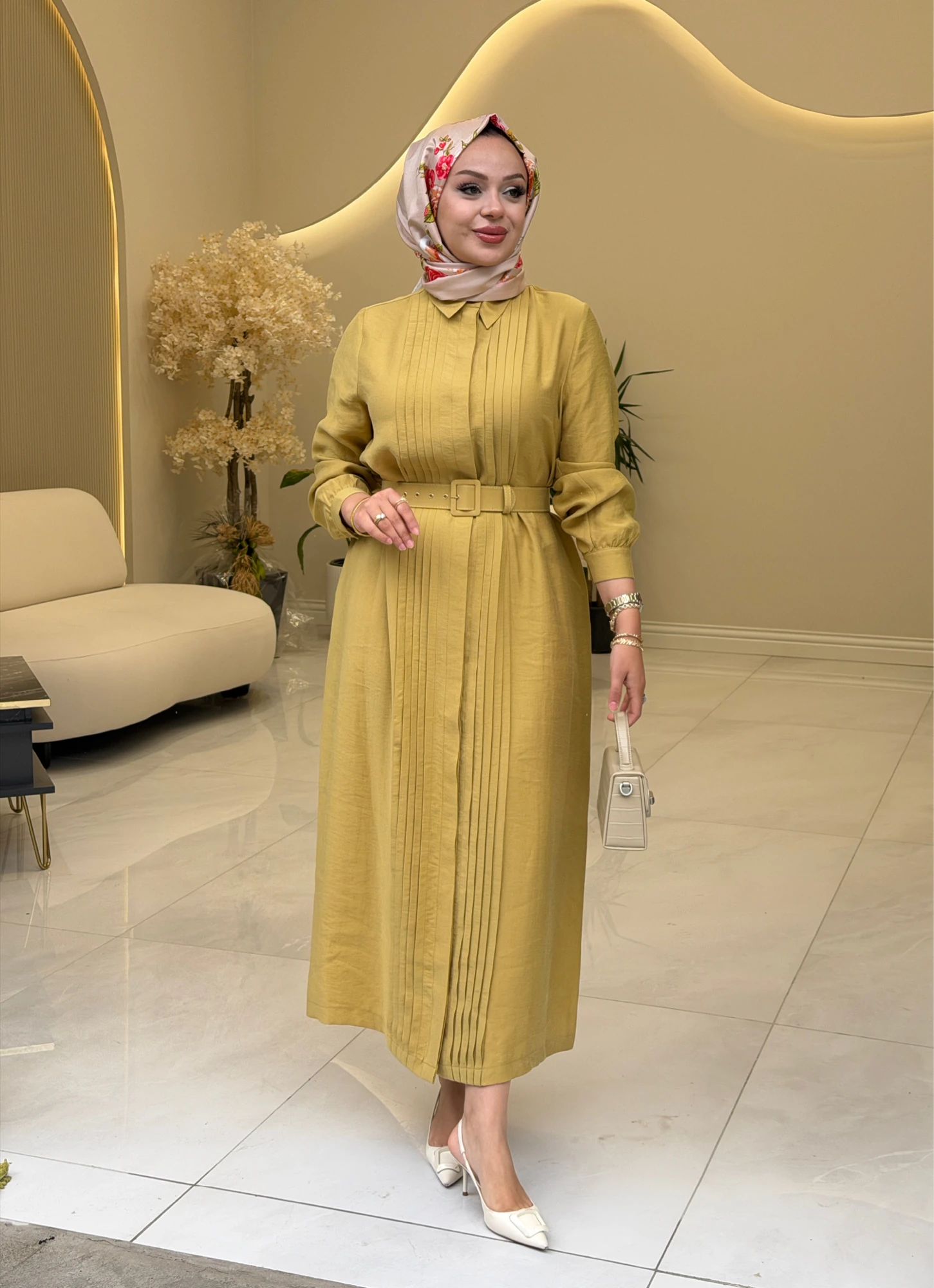 NUSS 2050 PİLE DETAYLI ELBİSE