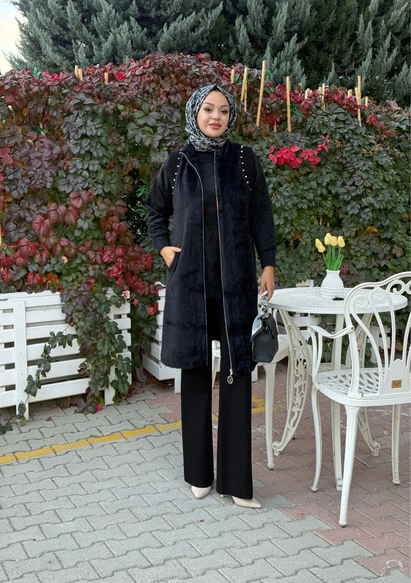TAŞLI ANGORA YELEK