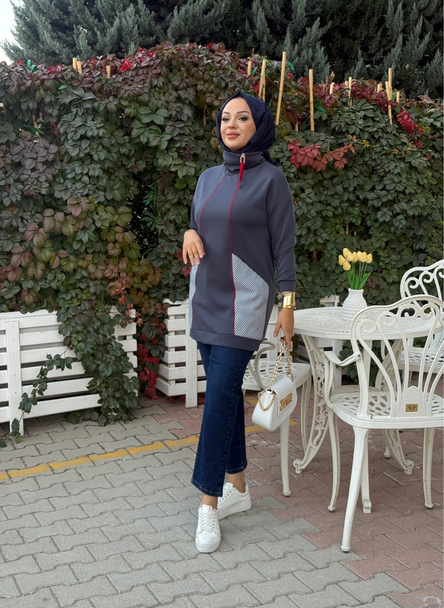 ÇİZGİ DETAYLI TUNİK