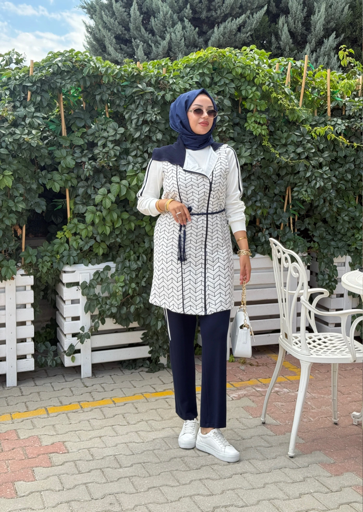 PUREVA YELEĞİ DESENLİ 3LÜ BAMBU TAKIM