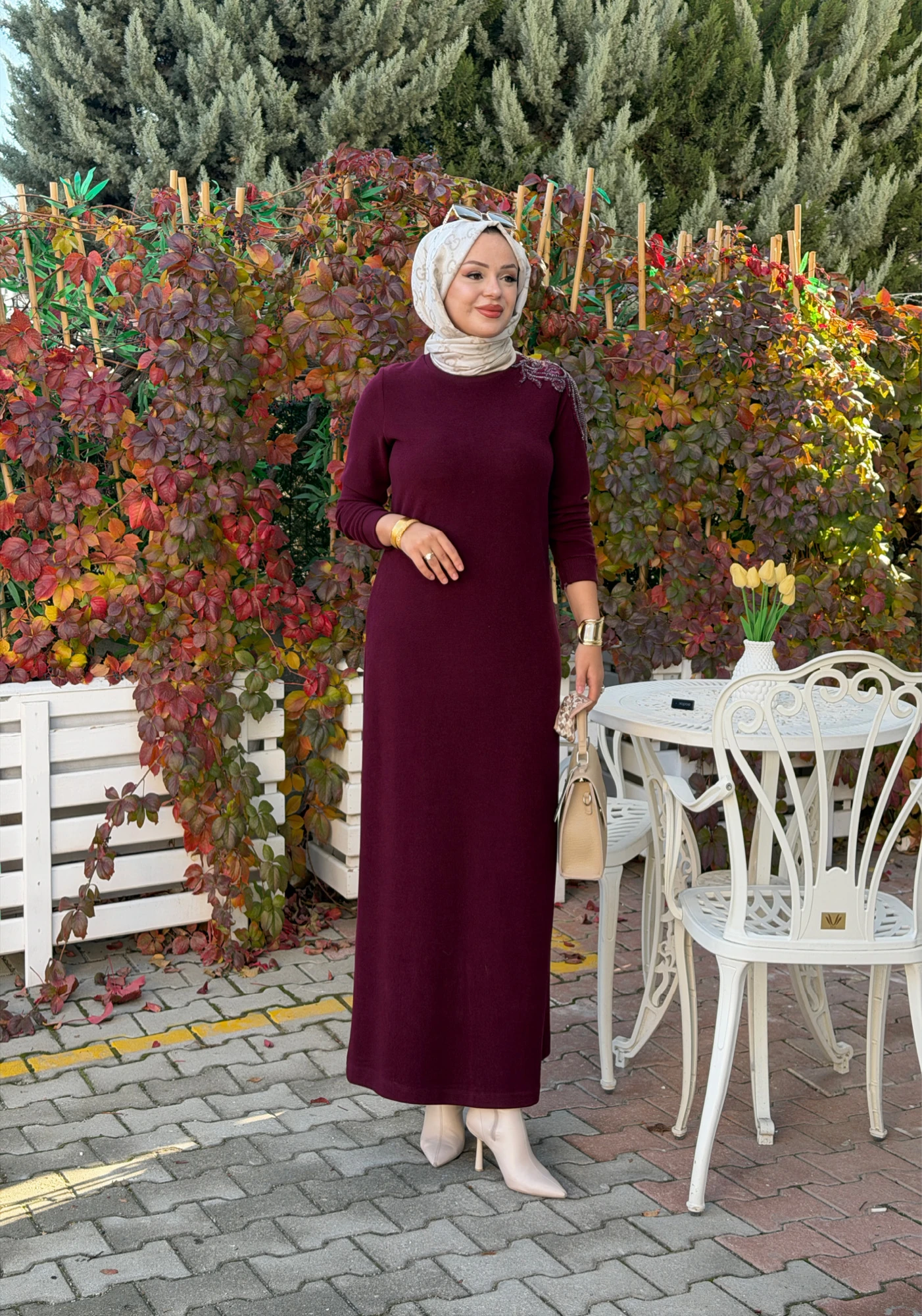 OMZU PAYETLİ ELBİSE