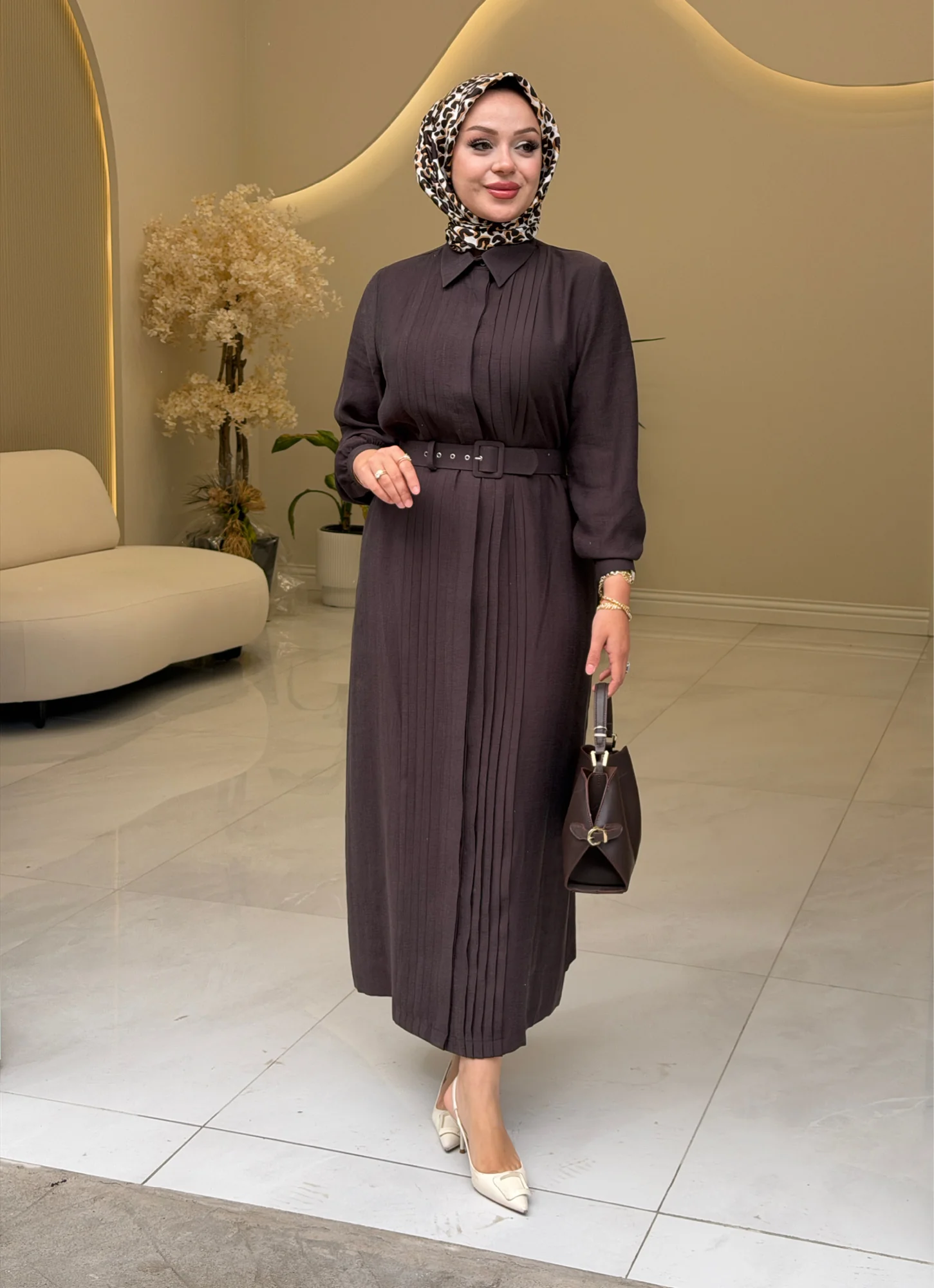 NUSS 2050 PİLE DETAYLI ELBİSE
