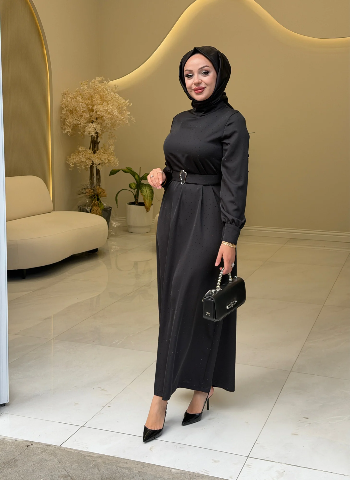 DERİN 8099 TAŞLI ELBİSE