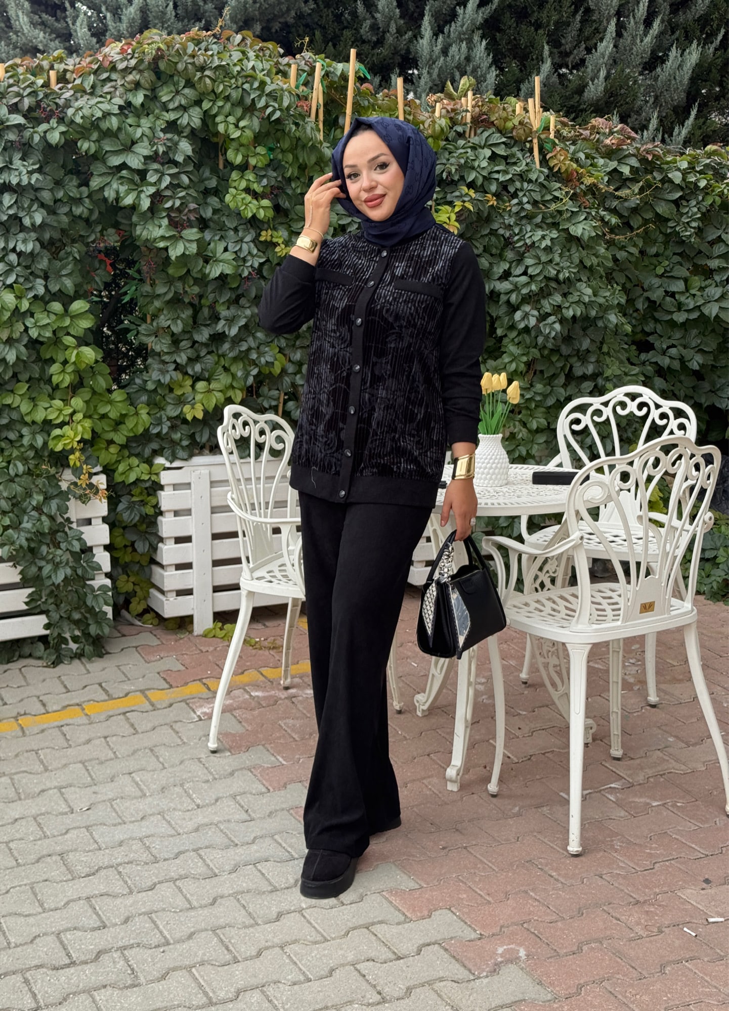 DERİN KADİFE JAKARLI TAKIM