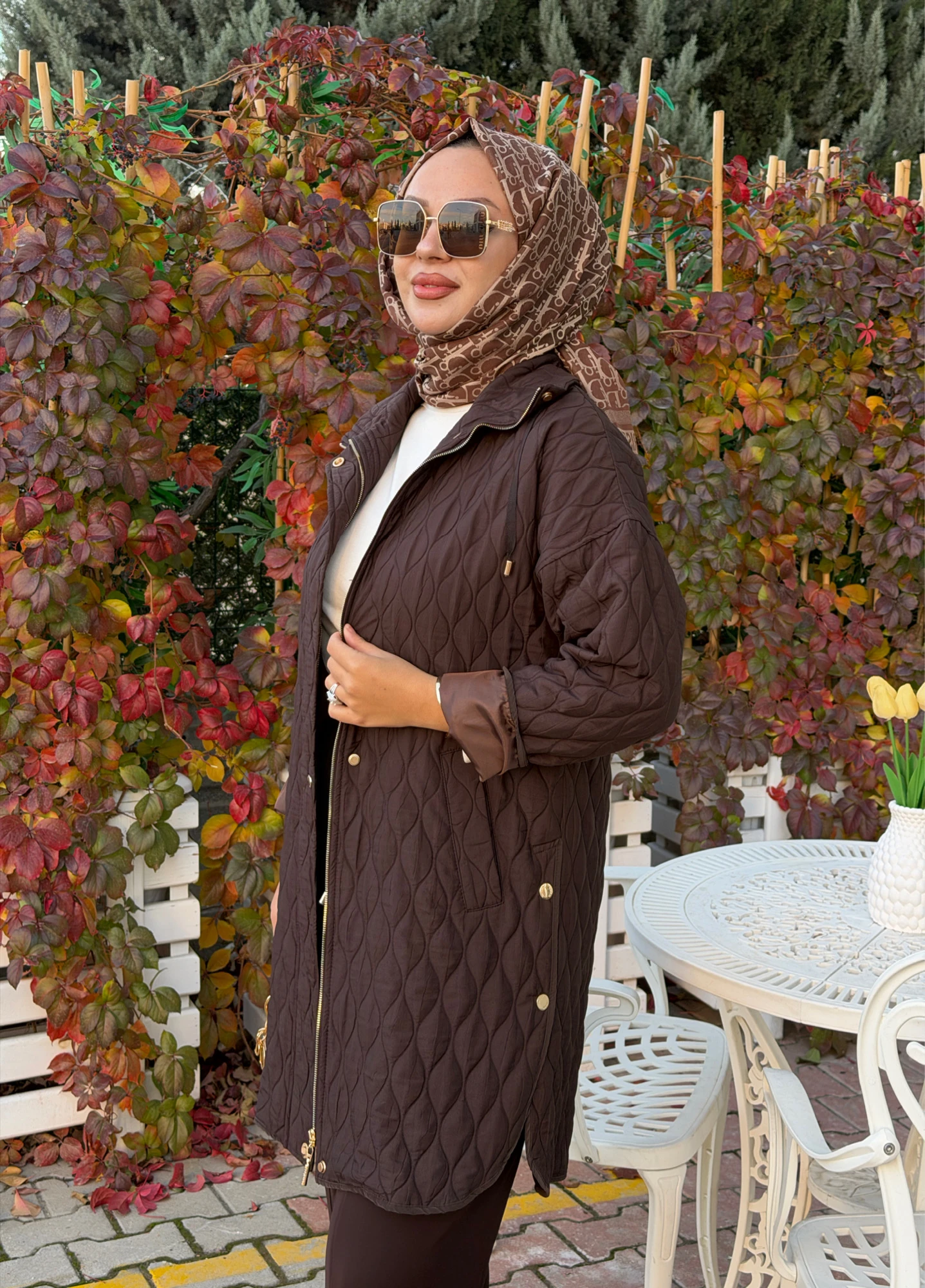 YANLARI ÇIT ÇIT DETAYLI TRENCKOT