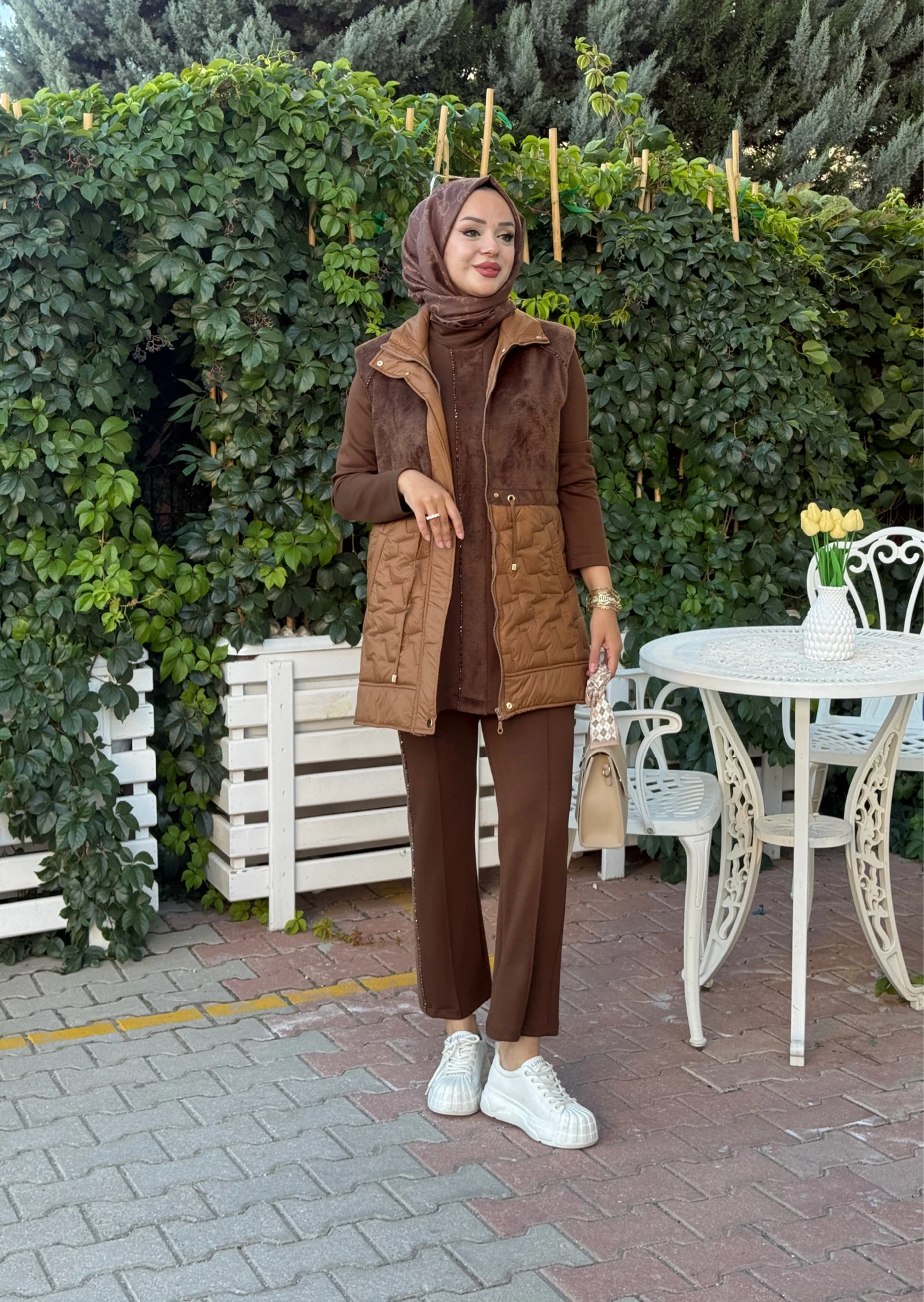 PUREVA  YELEĞİ KÜRKLÜ 3LÜ TAKIM