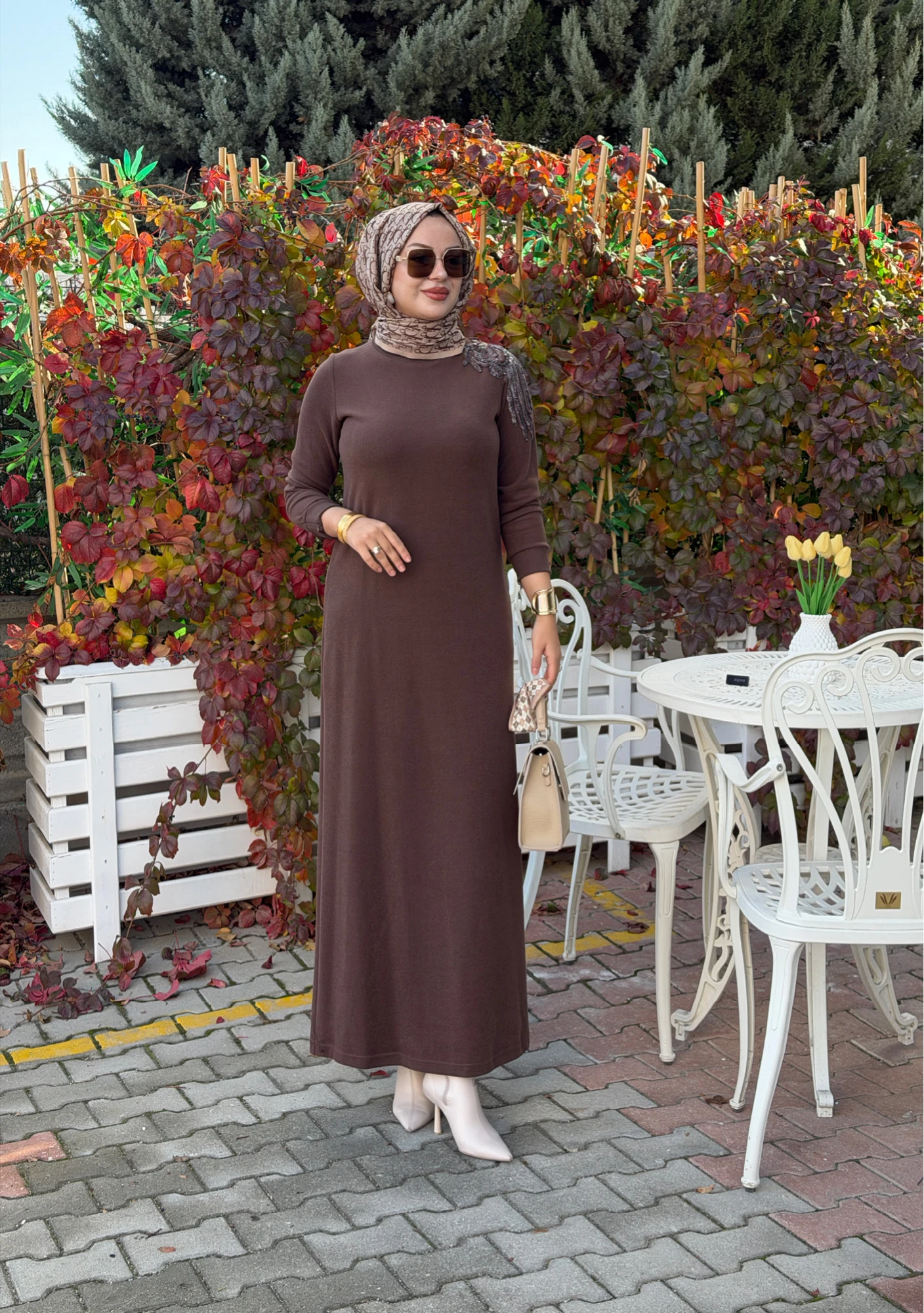 OMZU PAYETLİ ELBİSE