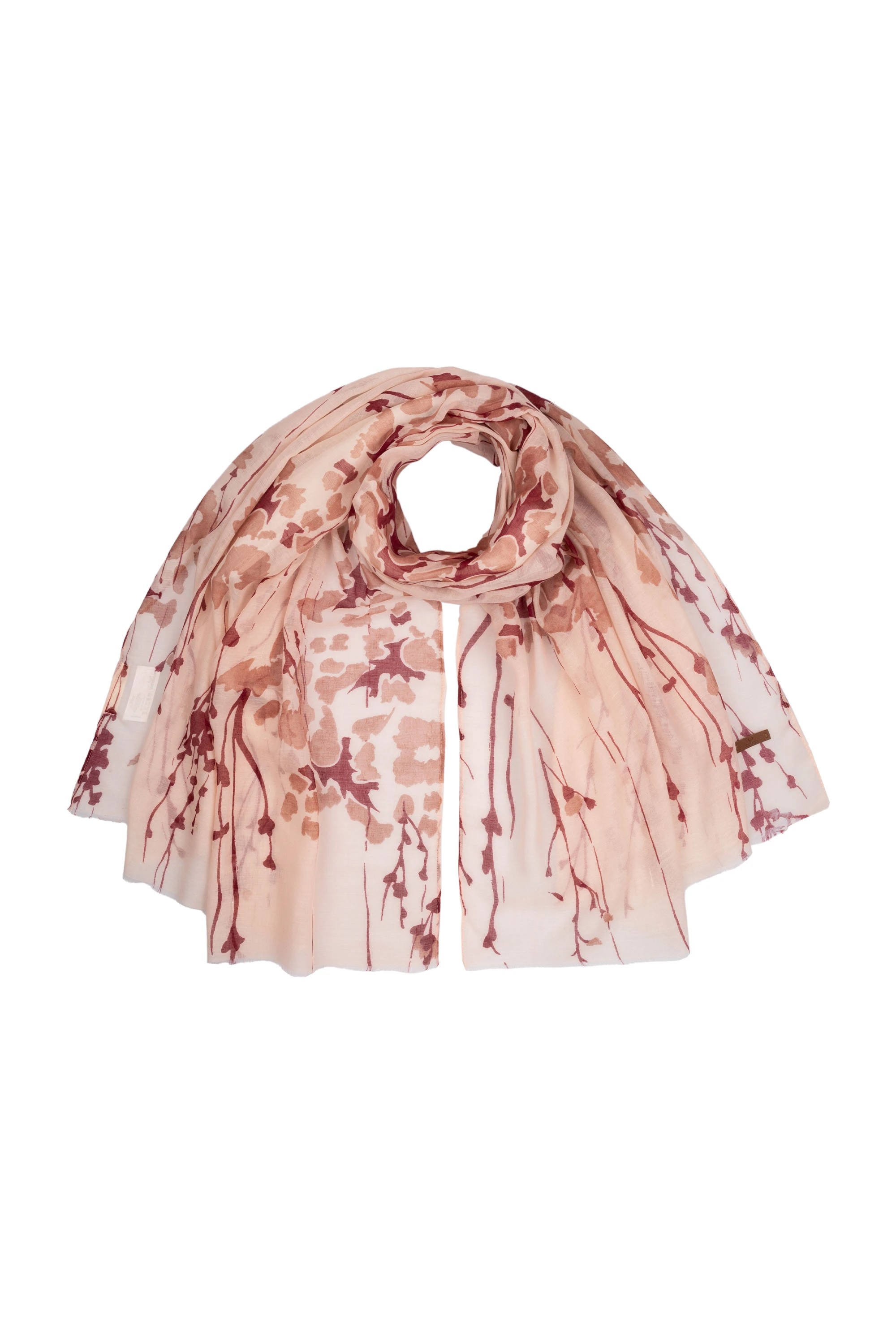 Floral Atkı - Light Pink