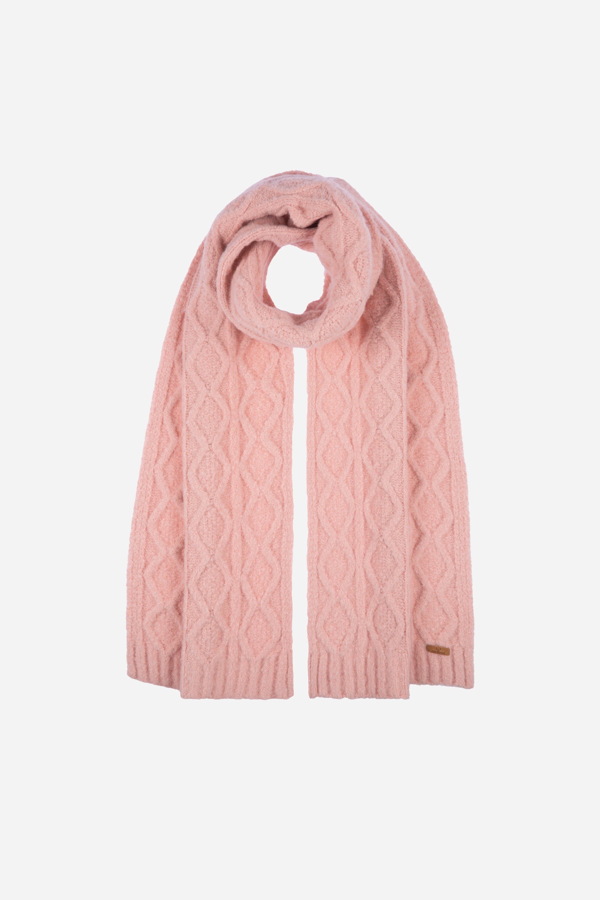 Nolly Patterned Wool Nordbron Women Scarf - Pink