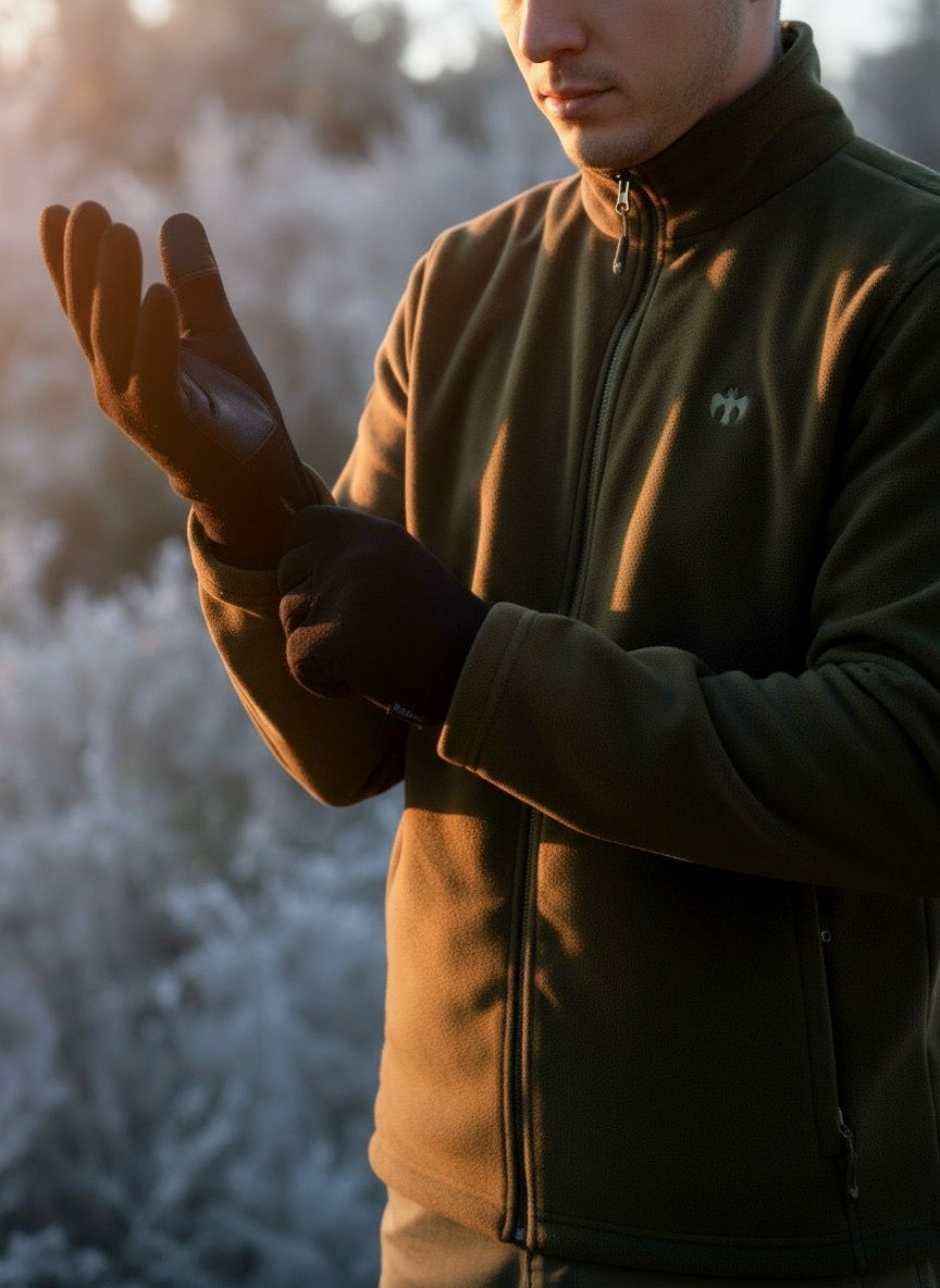 Soğuk hava görevlerinde konfor ve koruma sağlayan Anafarta Polar Eldiven modeli.