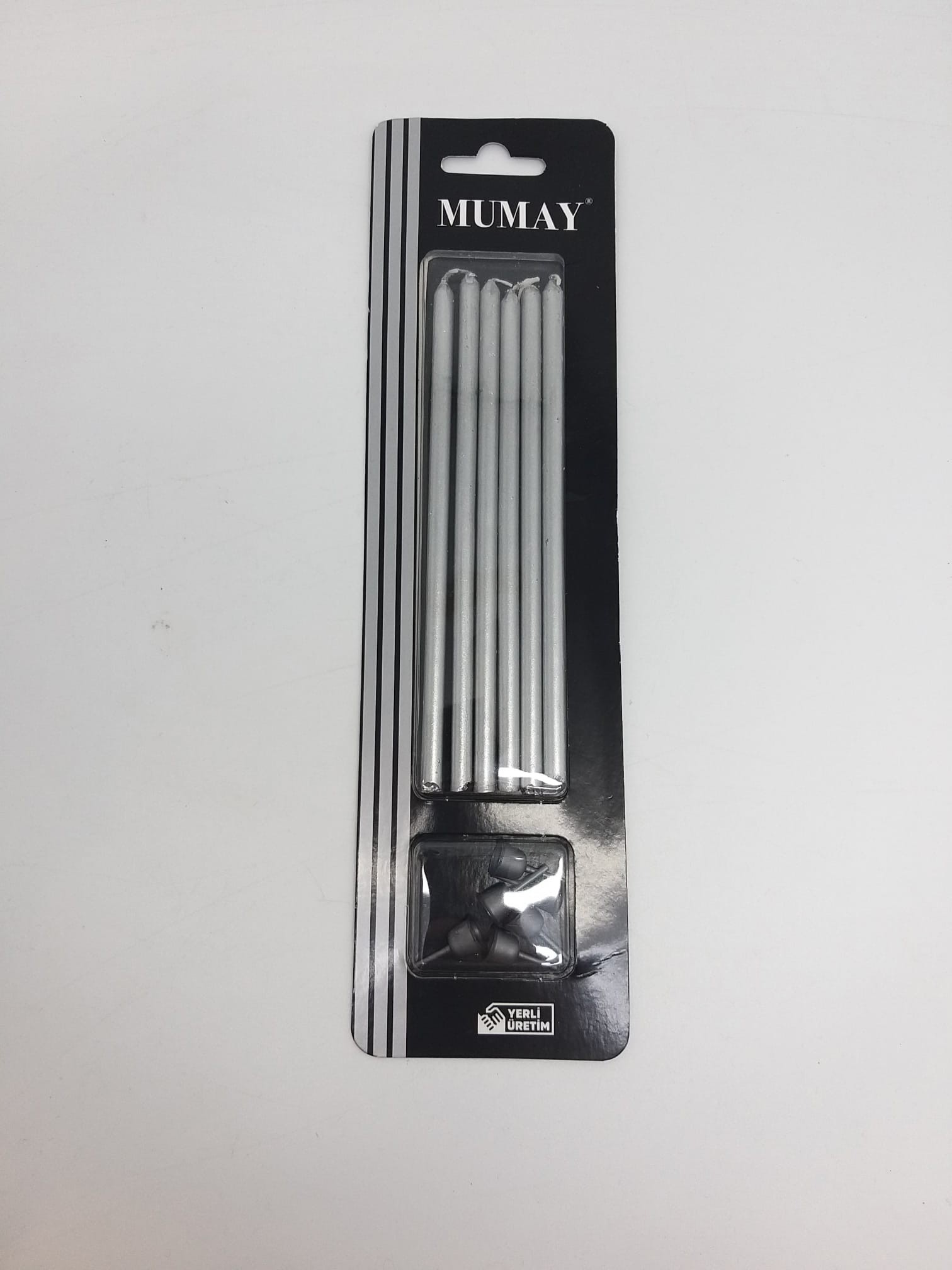 MUMAY MUM - 13 CM GÜMÜŞ MUM