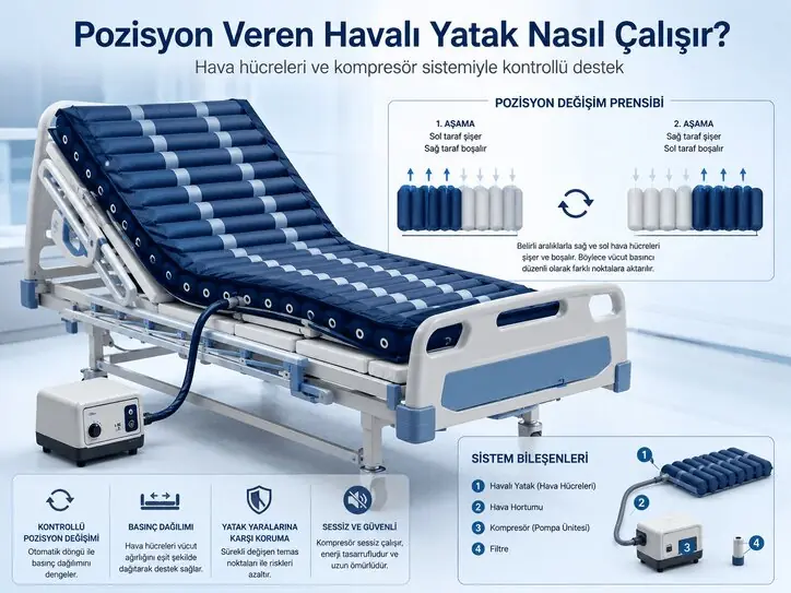 Pozisyon Veren Havalı Yatak Nasıl Çalışır