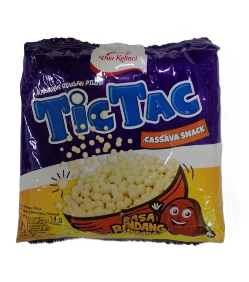 TİCTAC cassava snack rasa rendang/rendang flavour 14gr 1 paket
