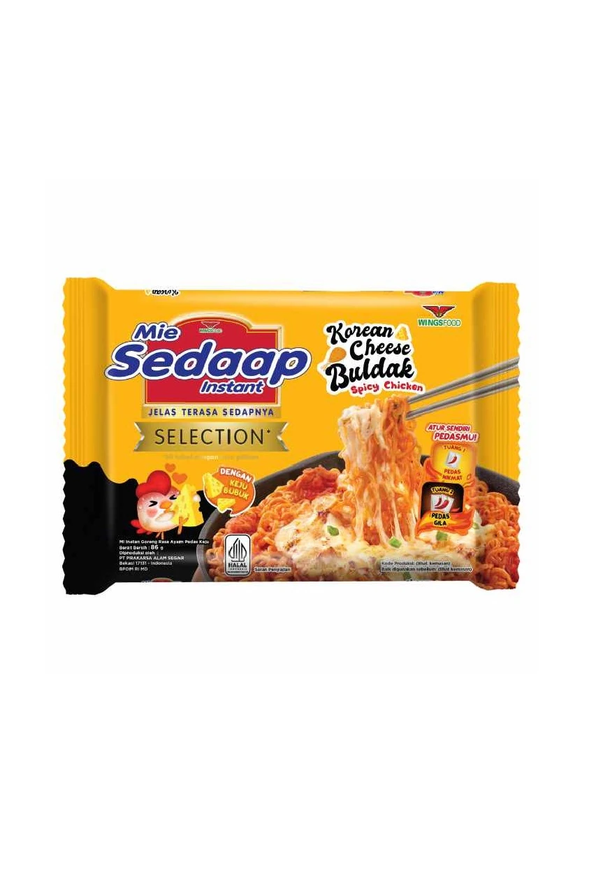 mie sedaap mi instant goreng korean cheese buldak spicy chicken 86gr