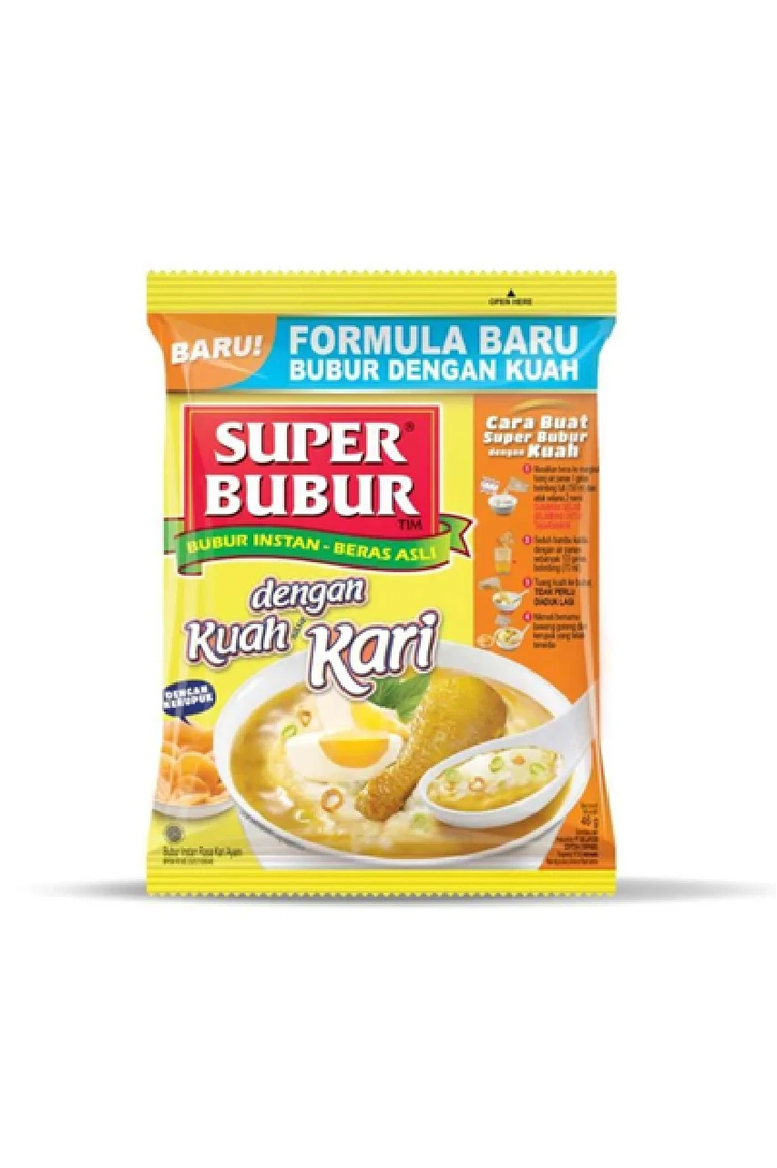 Super Bubur Kuah Kari 46g – Pratik Anında Hazır Lapa  1 Adet