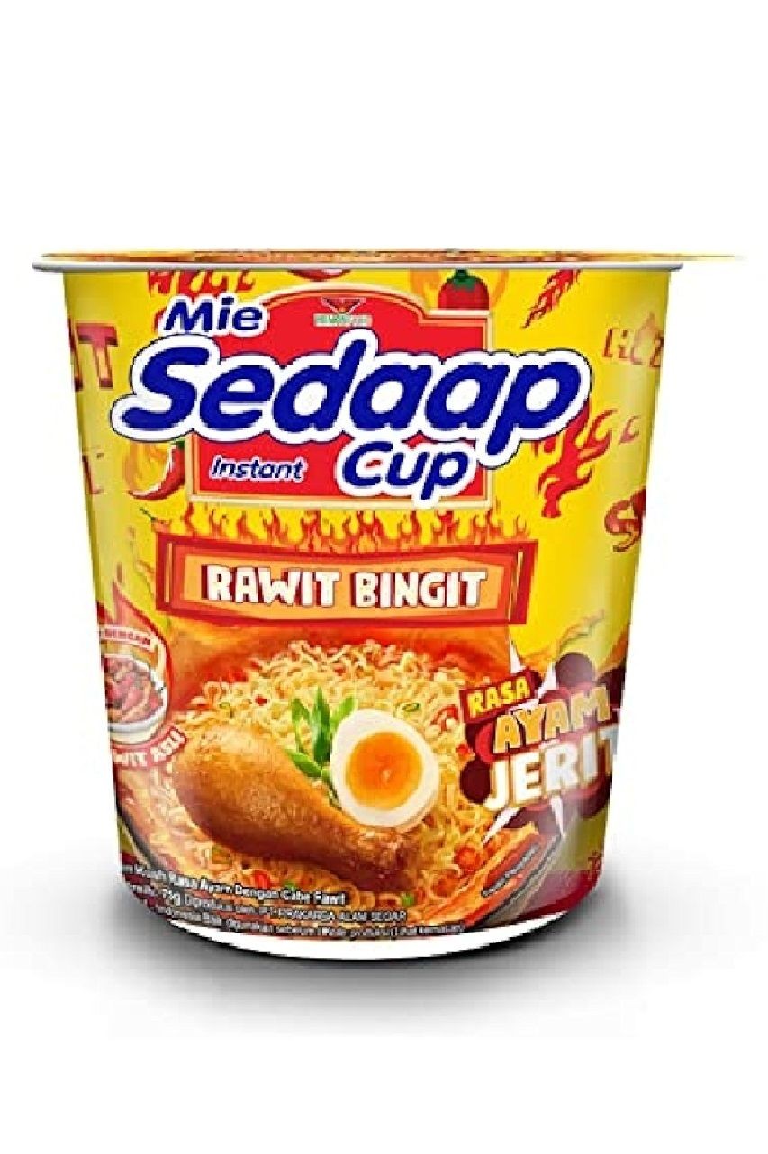 Mie Sedaap Cup Rawit Bingit Ayam Jerit 75g – Süper Acılı Tavuk Aromalı Hazır Noodle