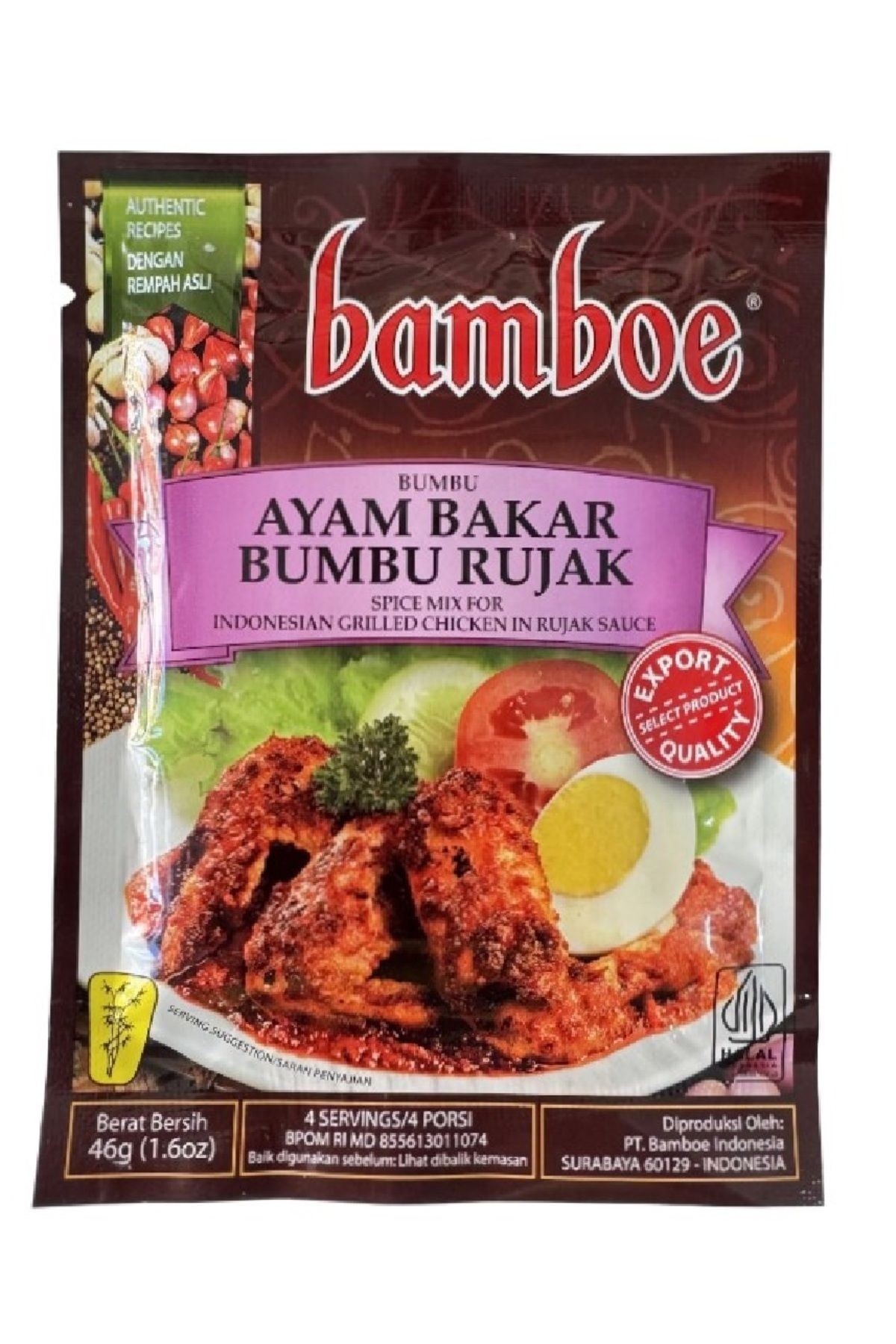 Ayam Bakar Bumbu Rujak spice mix for indonesian grilled chicken in rujak sauce 46g 1 paket