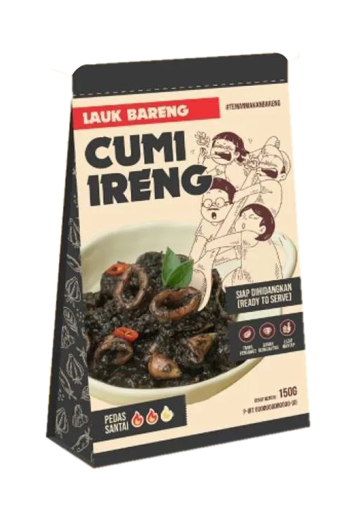 Lauk Bareng - Cumi Ireng Hitam Pedas Siap 1 paket