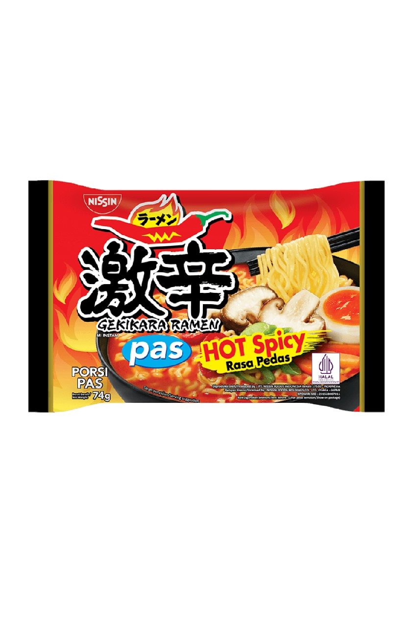 Nissin Gekikara Ramen Hot Spicy Rasa Pedas 74g Acılı Japon Eriştesi