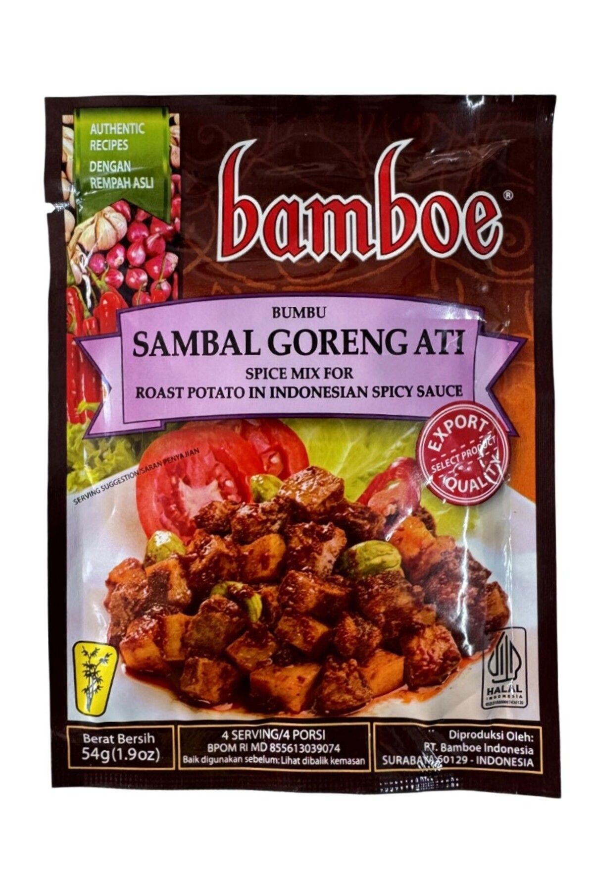 Sambal Goreng Ati spice mix for roast in indonesian spicy sauce 54g 1 paket