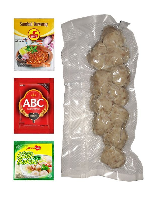 BAKSO 200 GR, KUAH BAKSO, SAMBAL, KECAP 1 paket