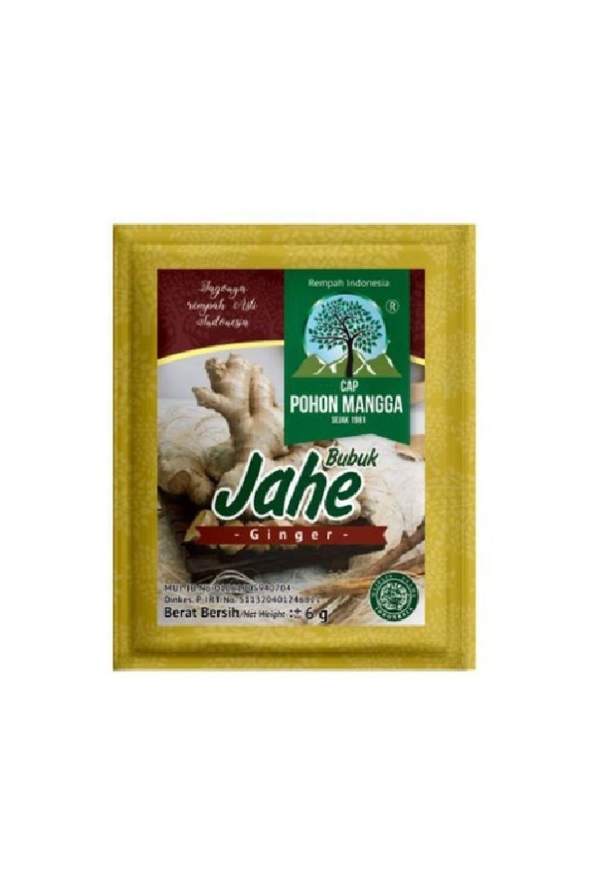 Bubuk Jahe ginger 6 g 1 paket